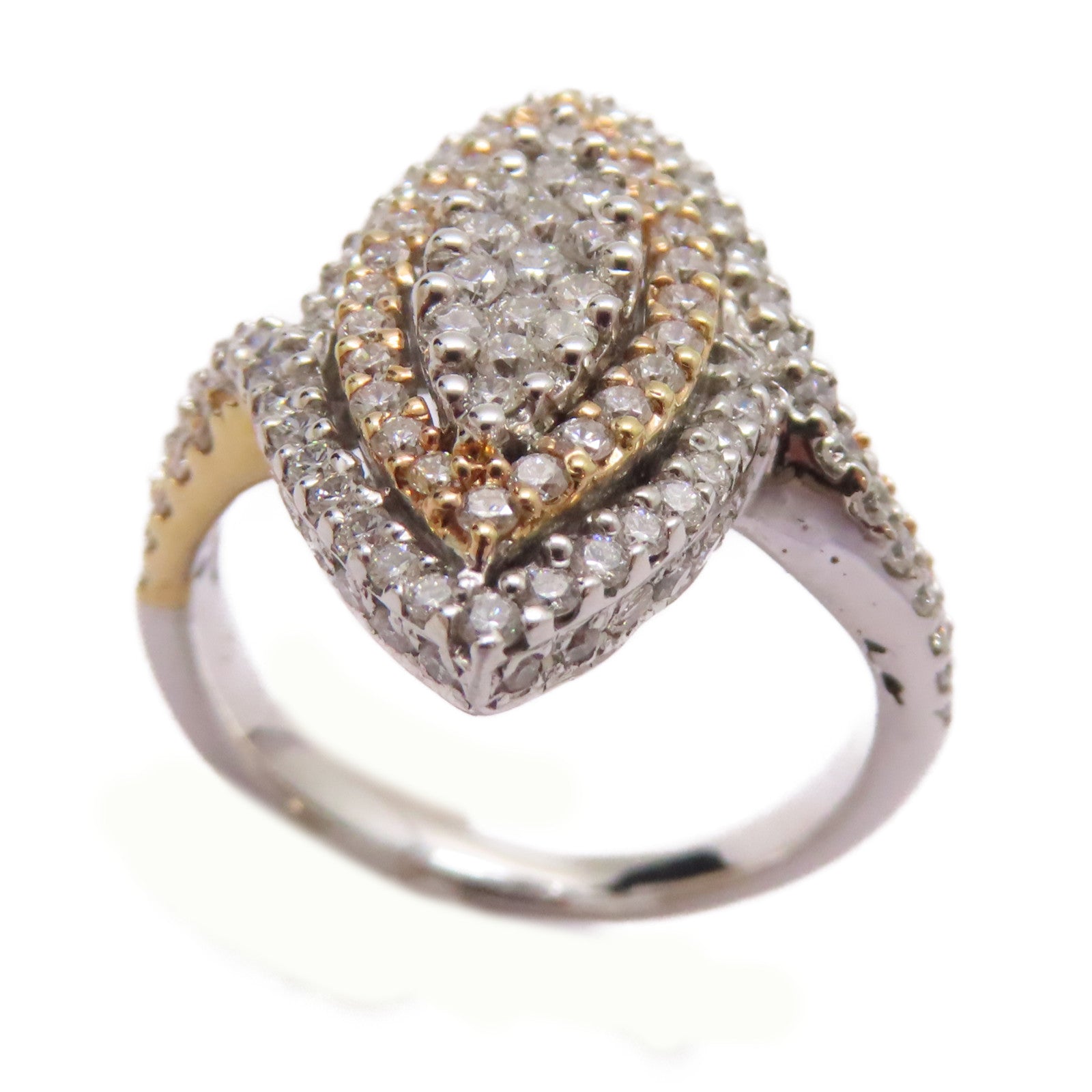 JEWELRY 18K白金/玫瑰金Diamond Ring 0.85ct鑽石戒指US#5.25
