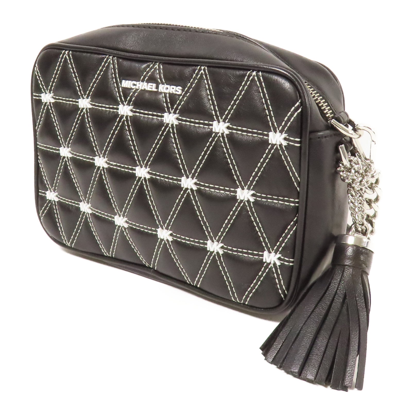 Michael Kors 牛皮皮革Shoulder Bag銀扣肩背袋