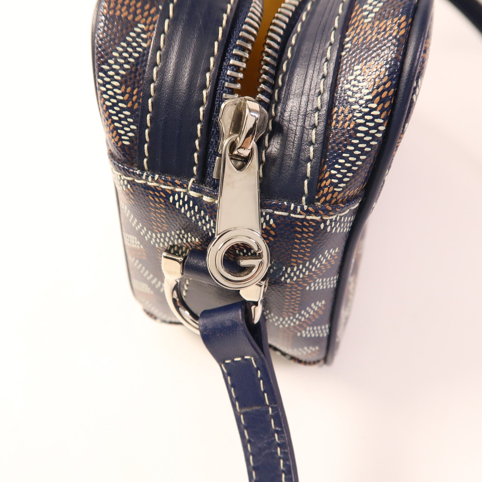 GOYARD 塗層帆布Cap Vert PM銀扣肩背袋