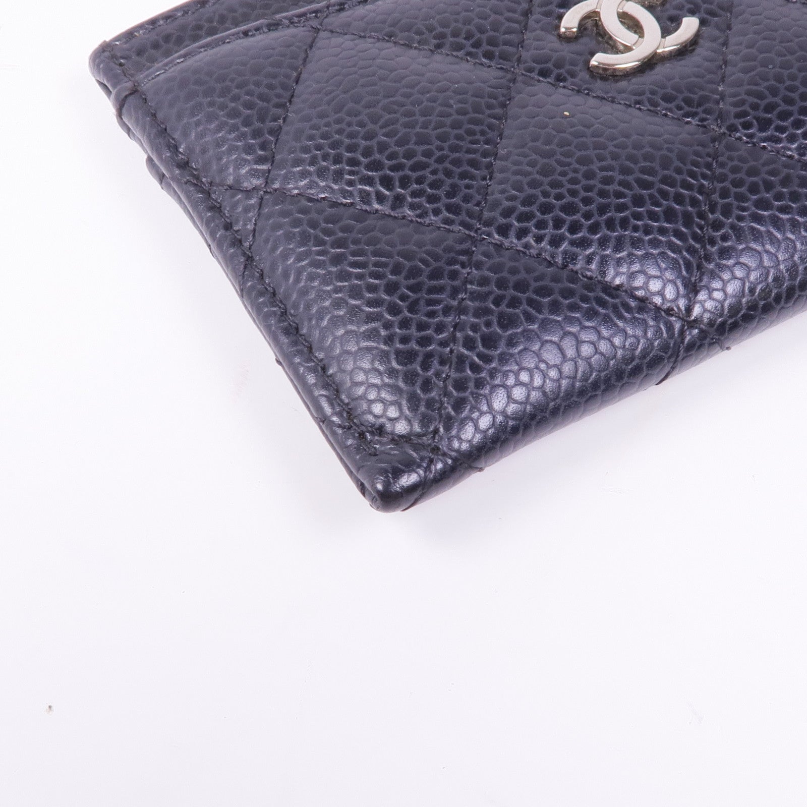 CHANEL 牛皮皮革Card Case銀扣卡片套