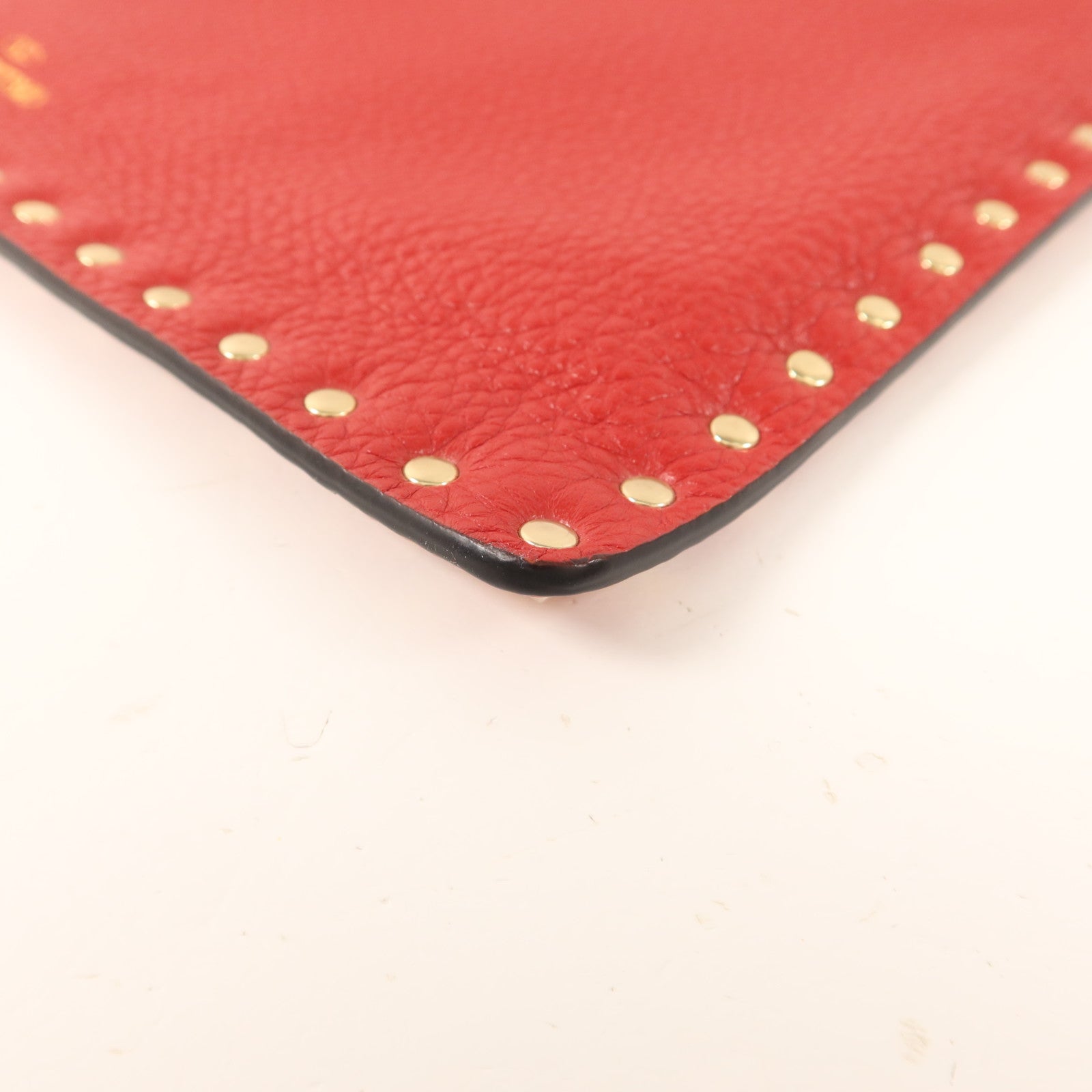 Valentino 牛皮皮革Pouch金扣小袋