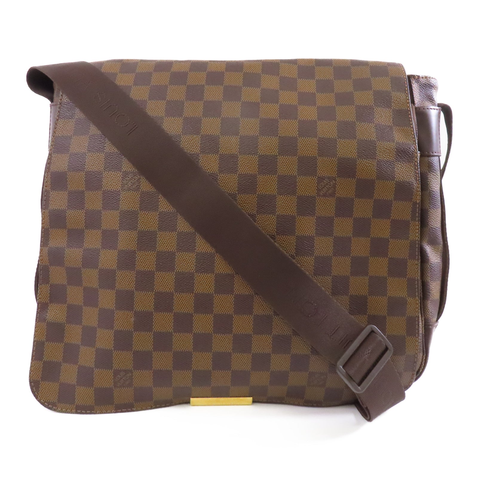 LOUIS VUITTON 【激減優惠】Damier Bastille金扣肩背袋棕色