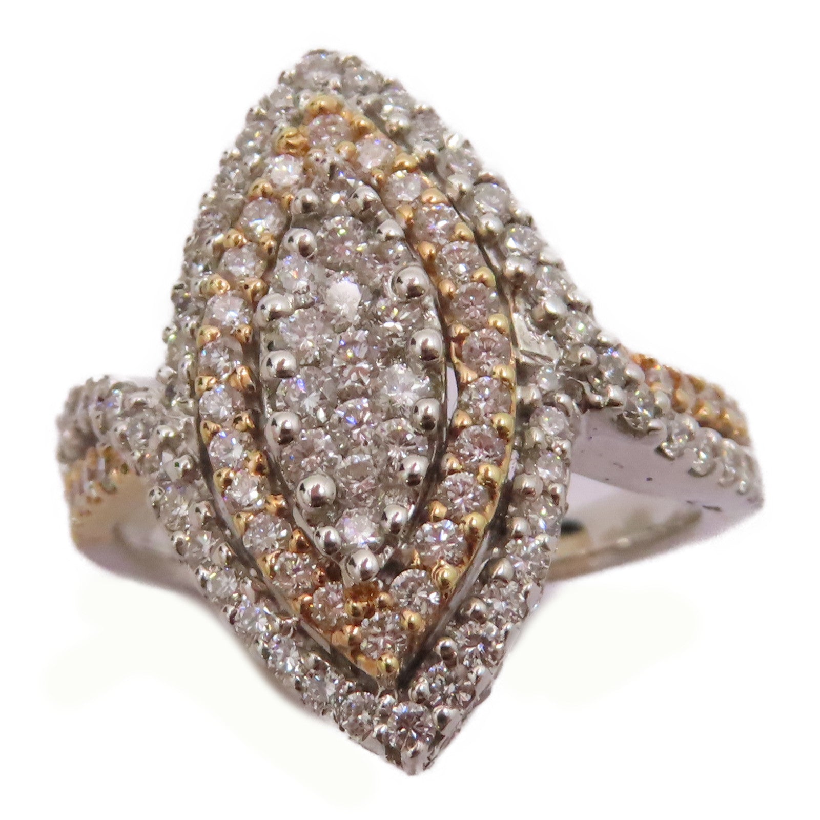 JEWELRY 18K白金/玫瑰金Diamond Ring 0.85ct鑽石戒指US#5.25
