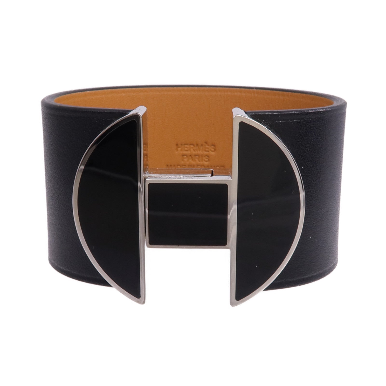 HERMES 【激減優惠】Swift皮革2022 Manchette Bracelet銀扣手鐲