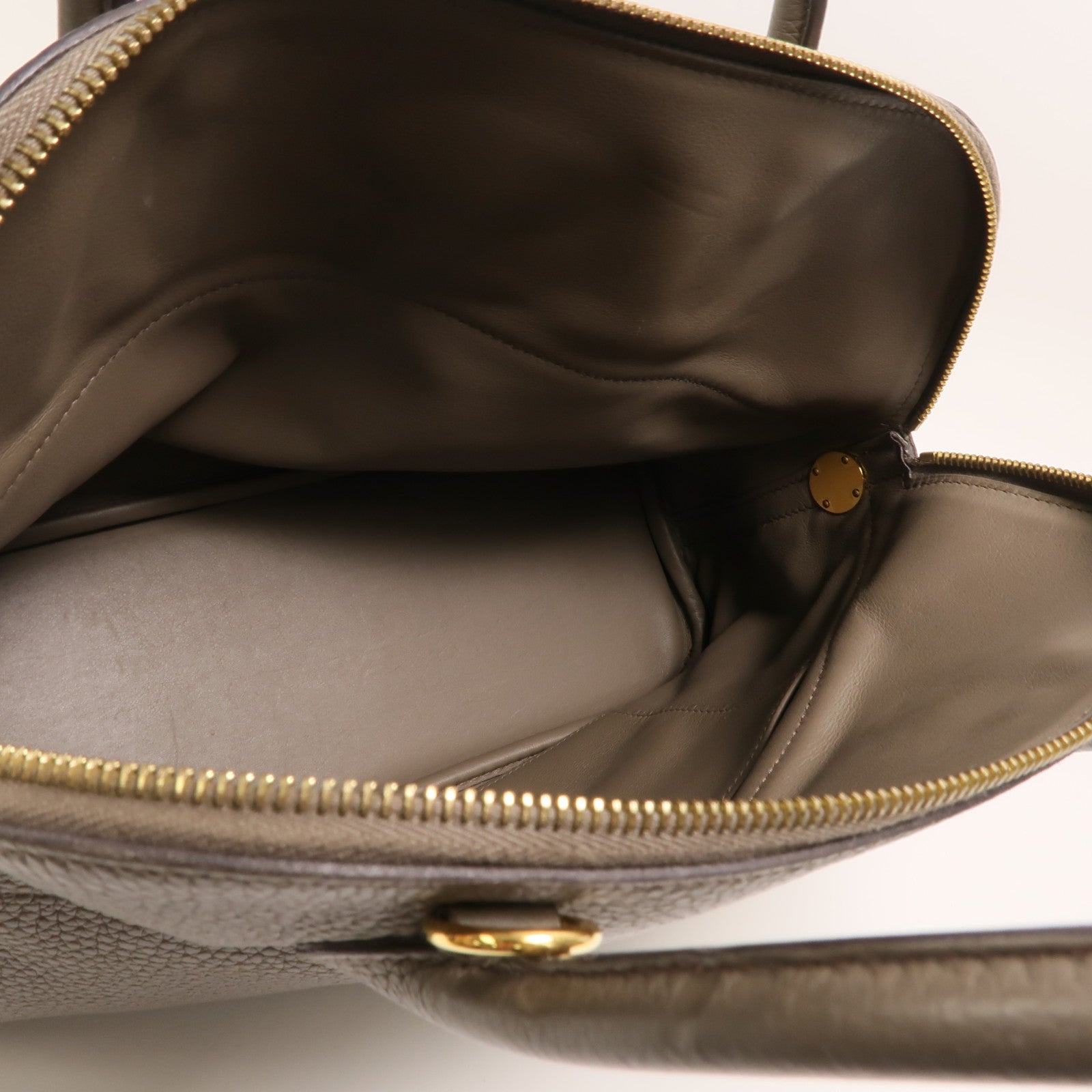 HERMES Togo皮革Bolide 31手挽袋Etain