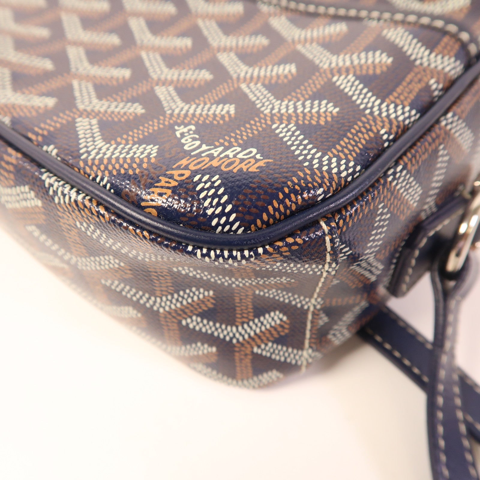 GOYARD 塗層帆布Cap Vert PM銀扣肩背袋