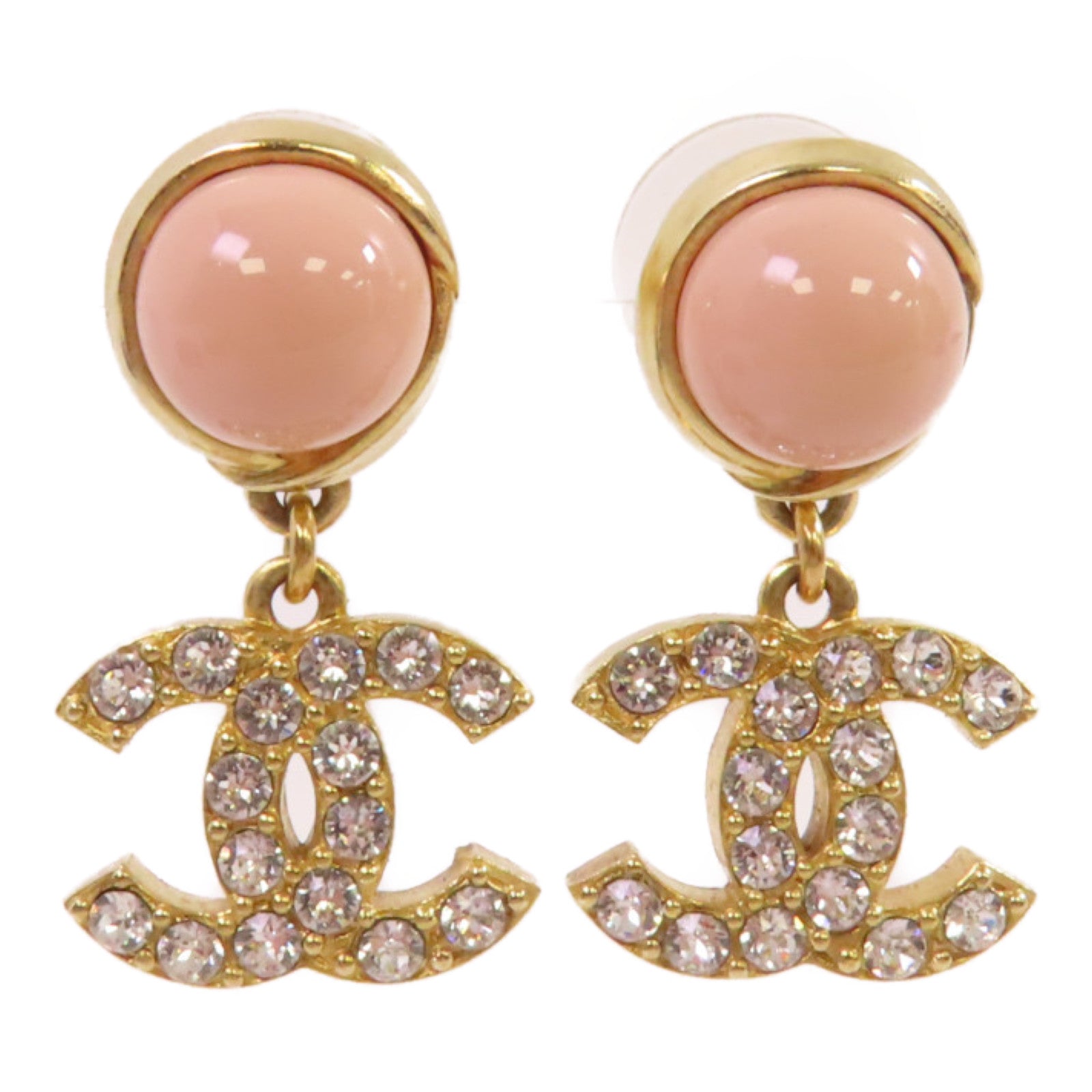CHANEL 【激減優惠】金屬/PVC CC Earrings耳環