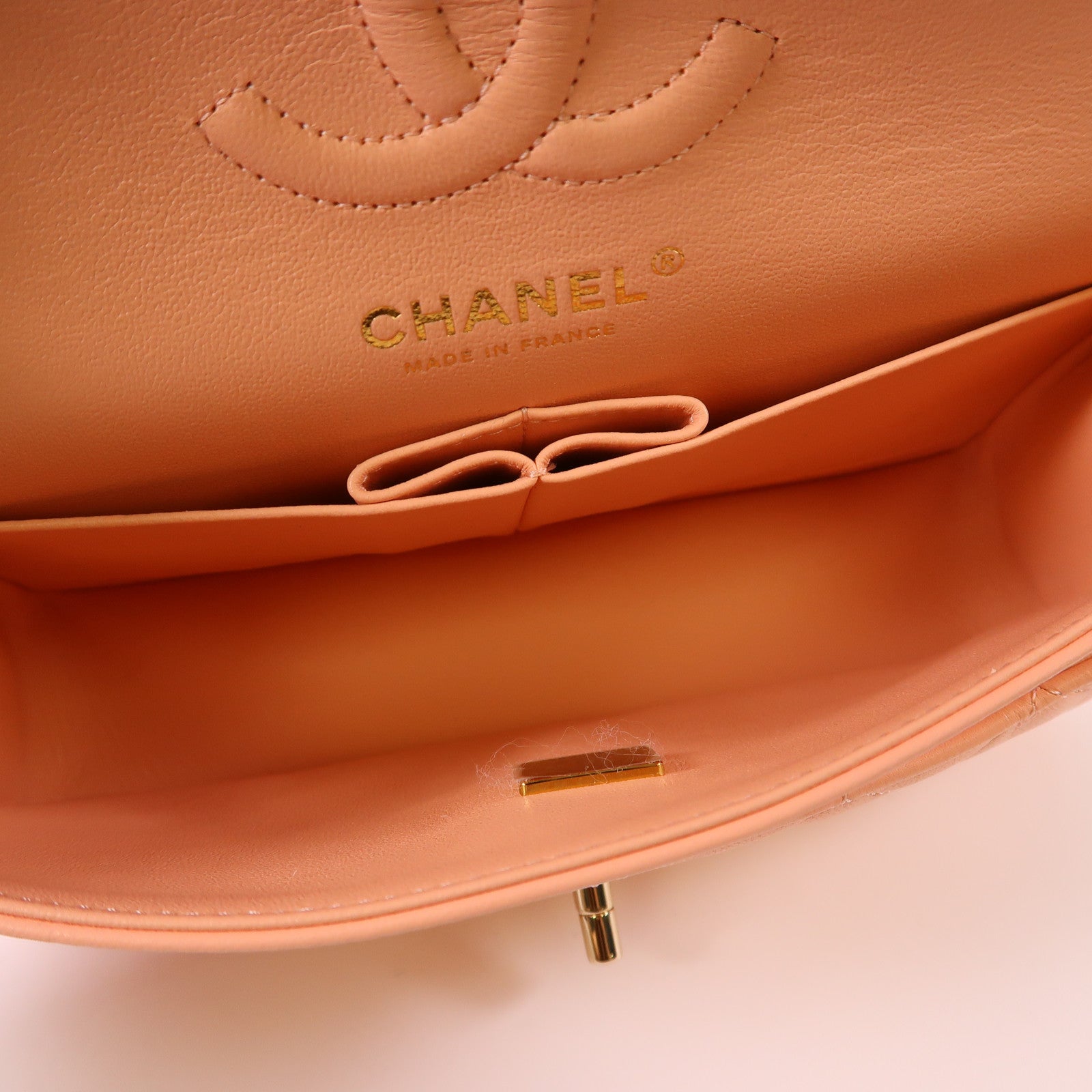 CHANEL 羊皮皮革Classic 23金扣鏈帶肩背袋