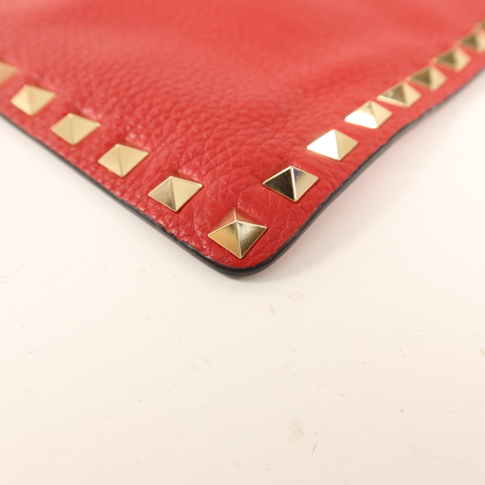 Valentino 牛皮皮革Pouch金扣小袋