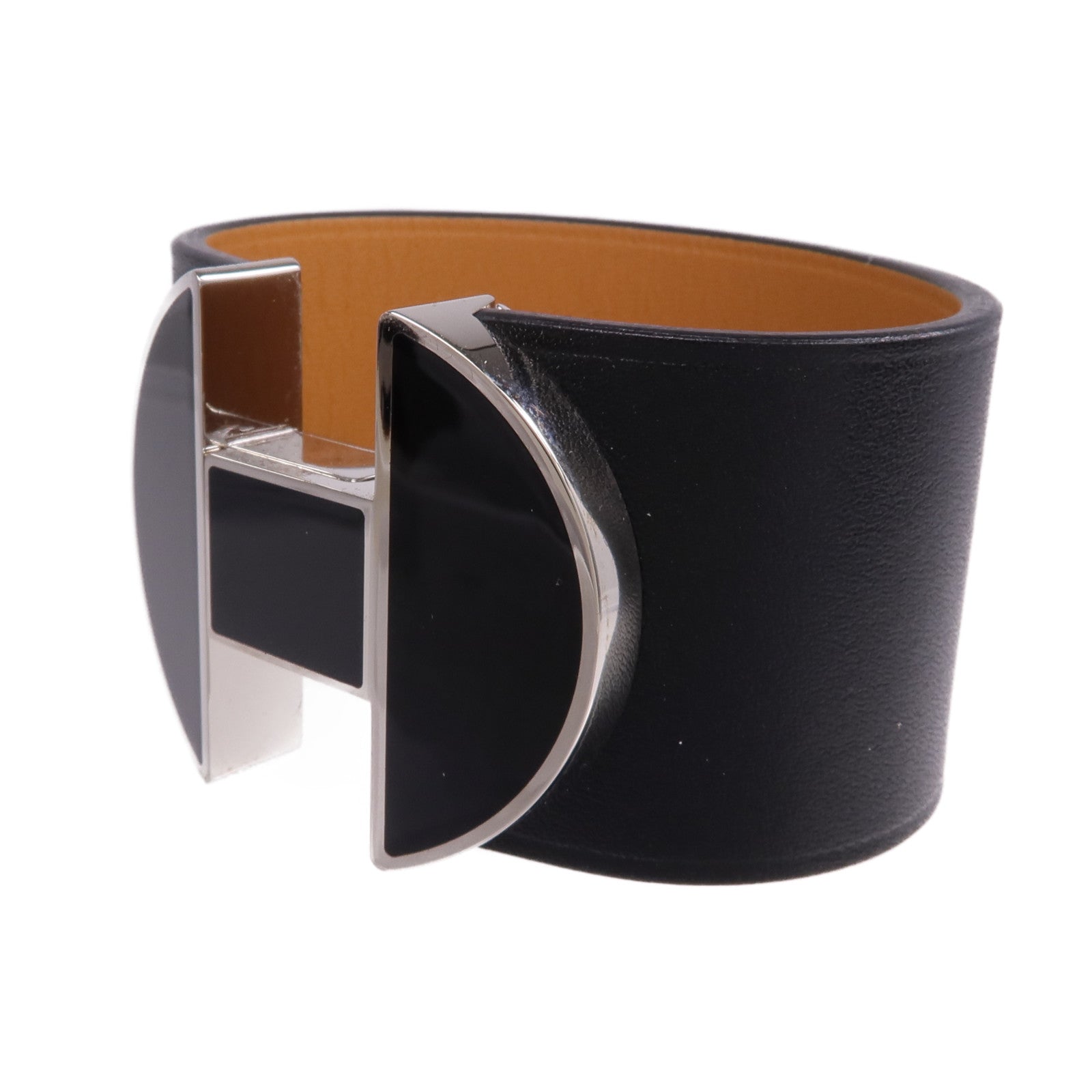 HERMES 【激減優惠】Swift皮革2022 Manchette Bracelet銀扣手鐲