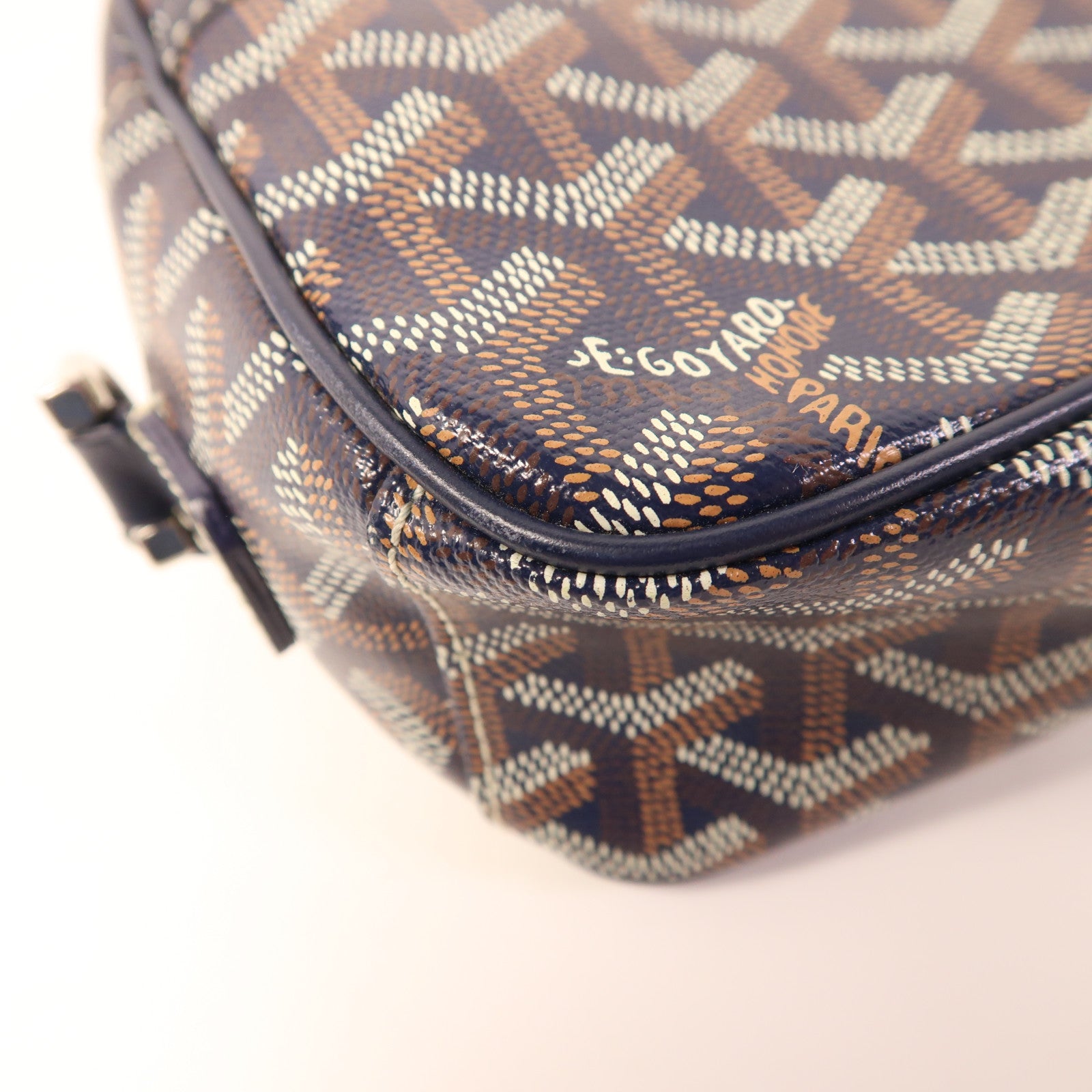 GOYARD 塗層帆布Cap Vert PM銀扣肩背袋