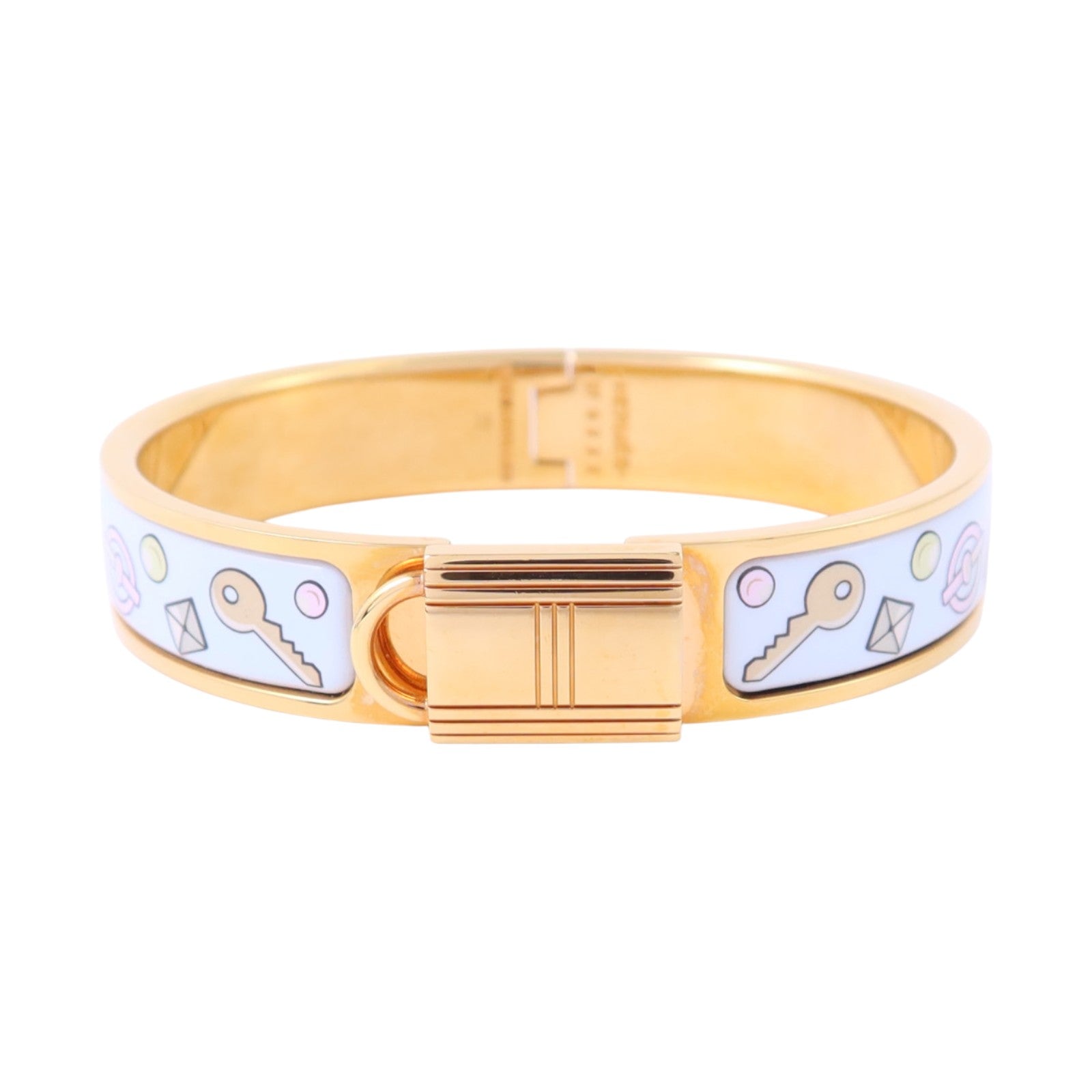 HERMES 金屬/琺瑯Clic Cadenas Bracelet金扣手鏈