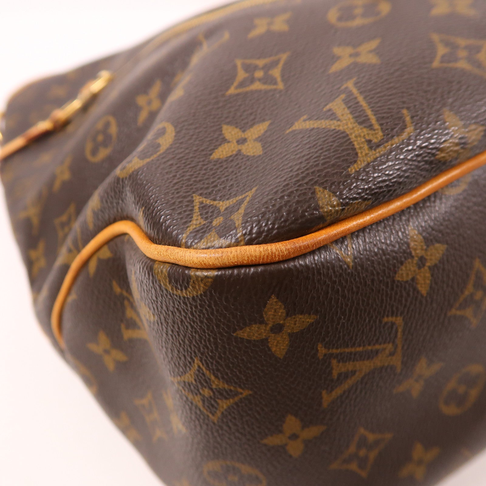 LOUIS VUITTON Monogram Delightful GM金扣肩背袋棕色