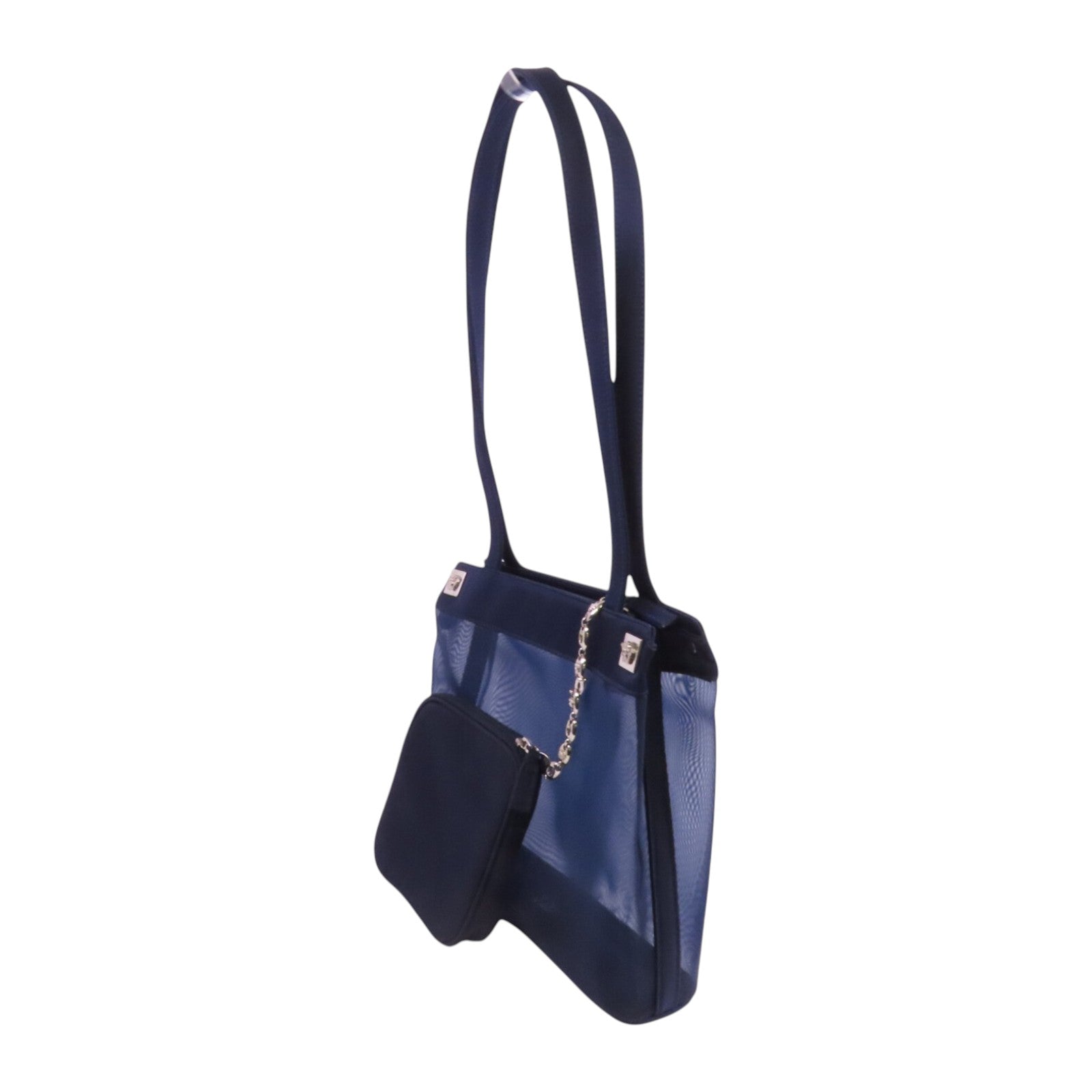 VERSACE 【激減優惠】尼龍Shoulder Bag銀扣肩背袋