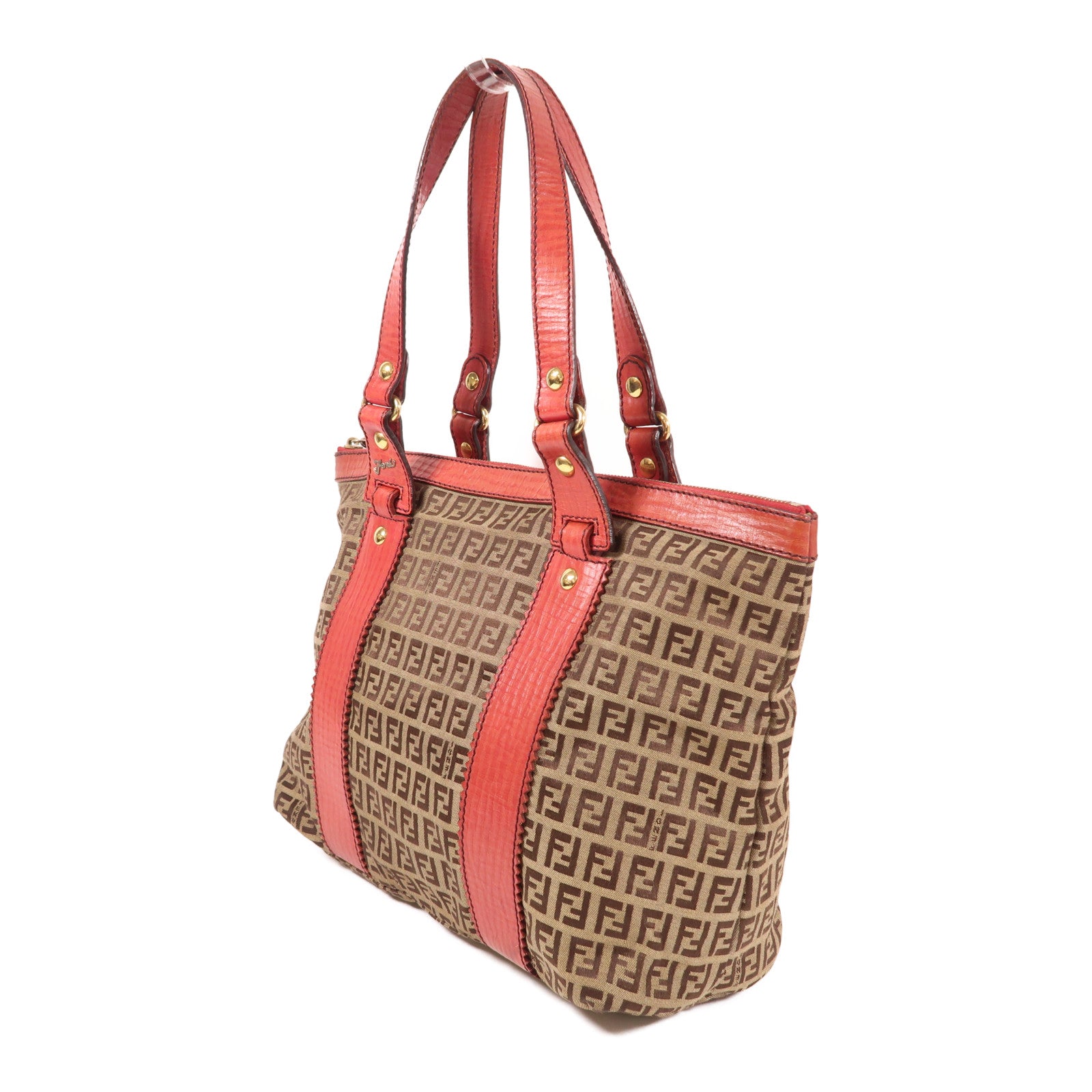 FENDI 帆布Shoulder Bag金扣肩背袋