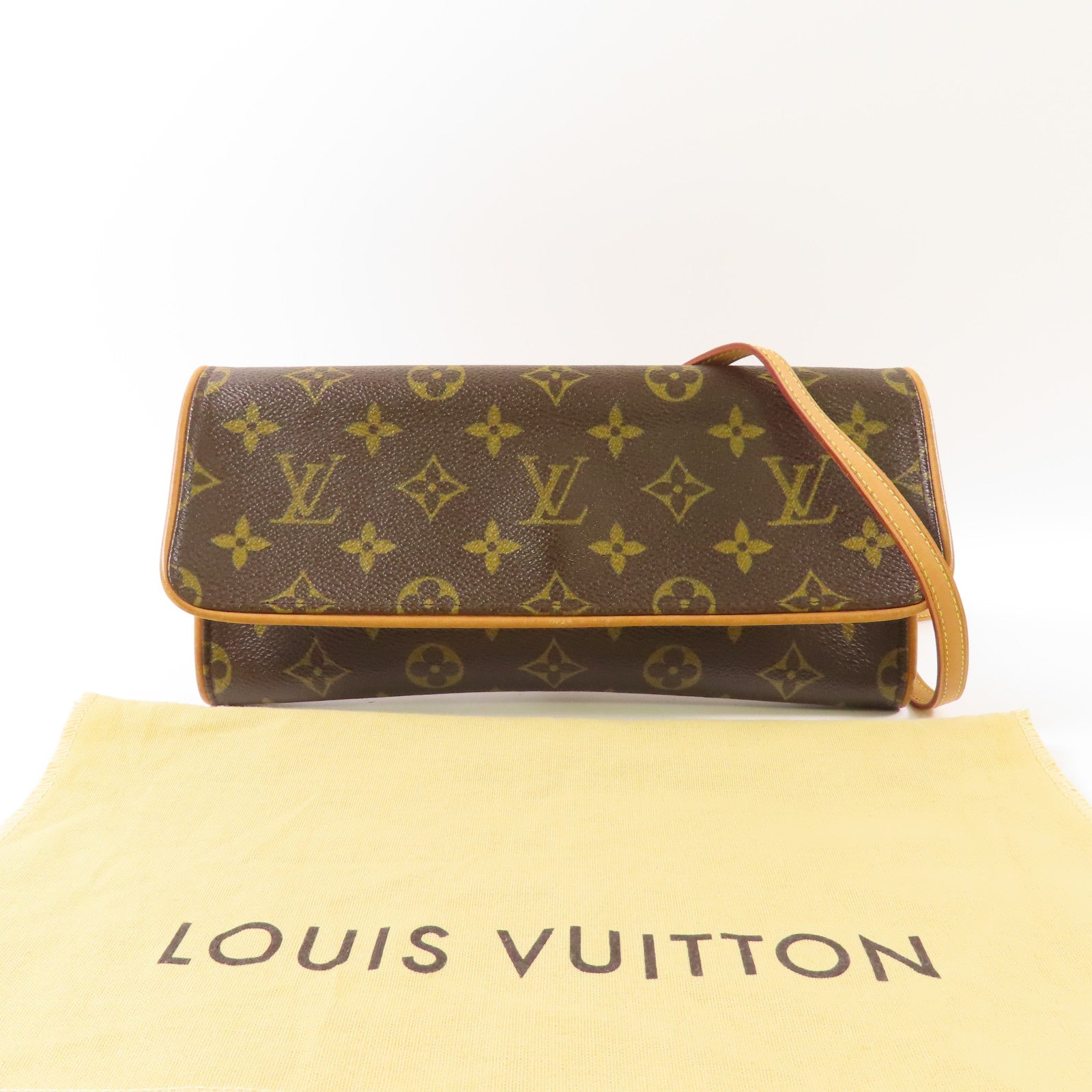 LOUIS VUITTON Monogram Pochette Twin GM金扣肩背袋
