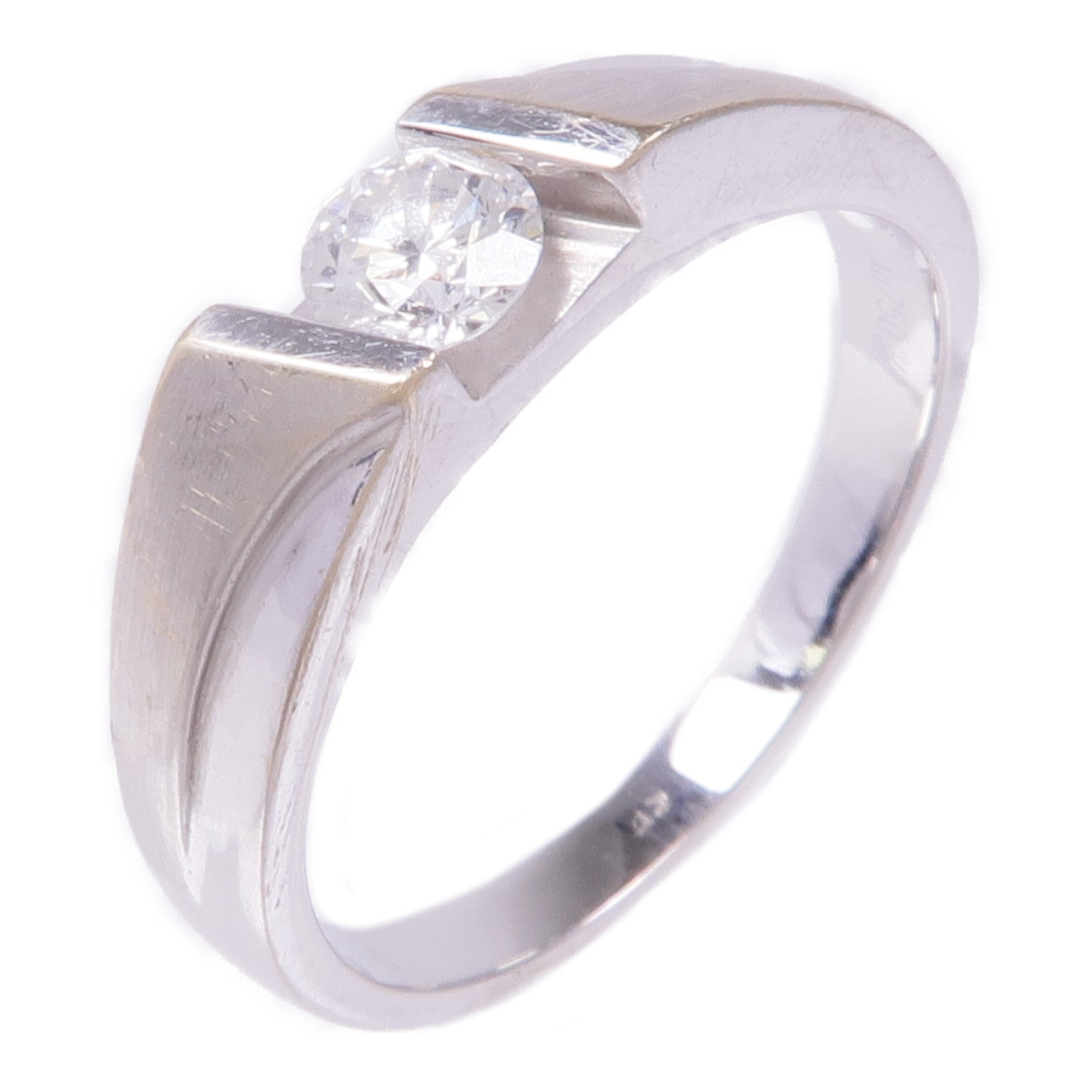 Jewelry Diamond Ring 18K White Gold US#8