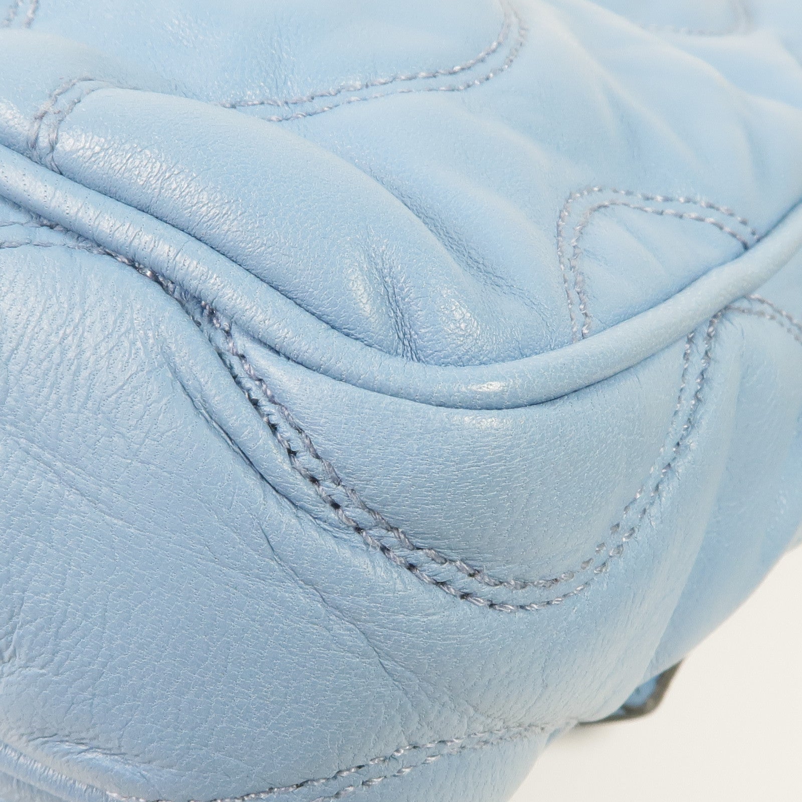 Miu Miu 羊皮皮革Chain Shoulder Bag金扣鏈帶肩背袋