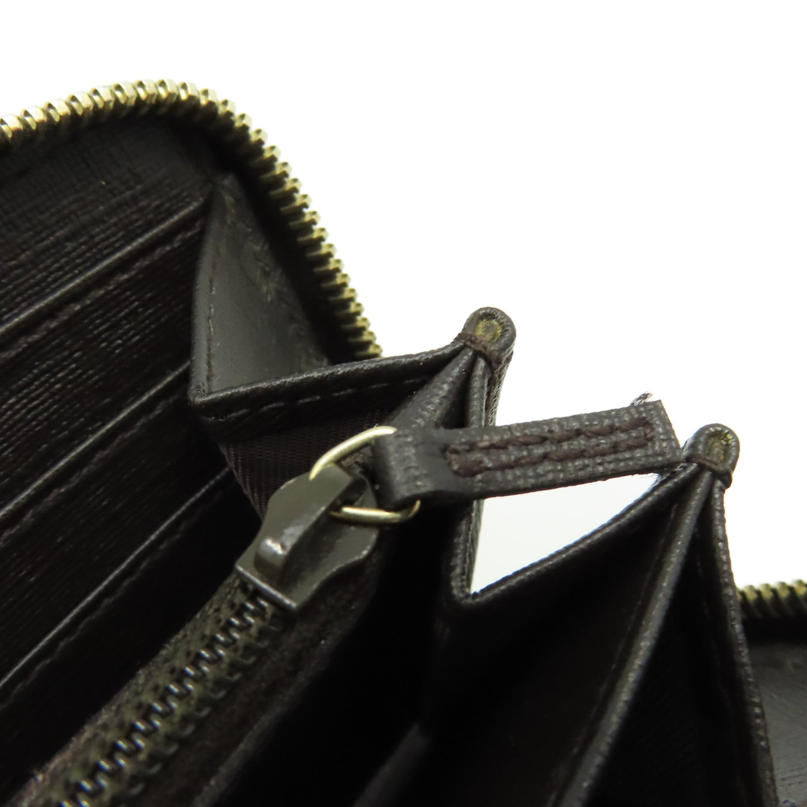 GUCCI 【激減優惠】塗層帆布Zipper Long Wallet拉鏈長錢包啡色