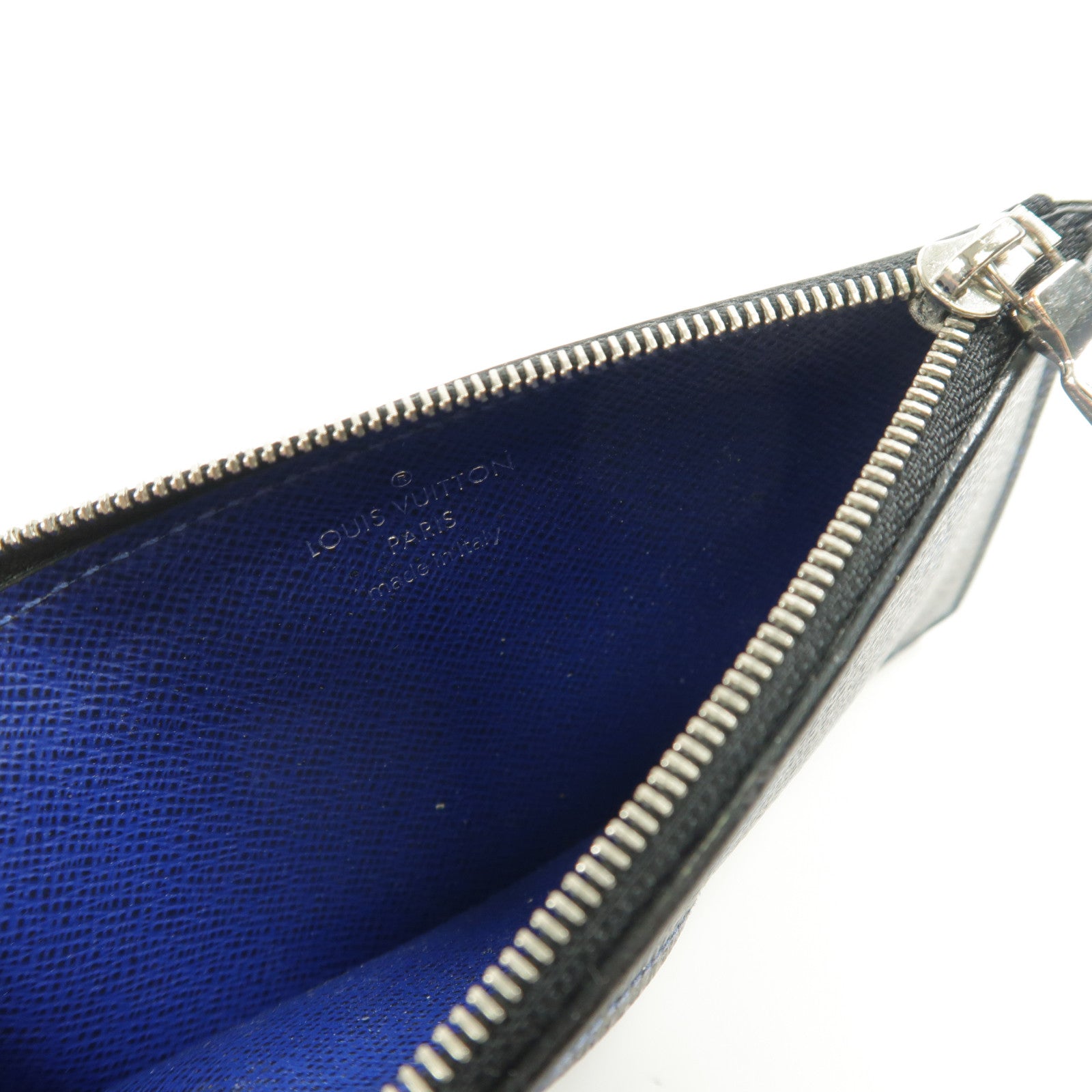 LOUIS VUITTON Monogram/Taiga Taigarama銀扣卡片套