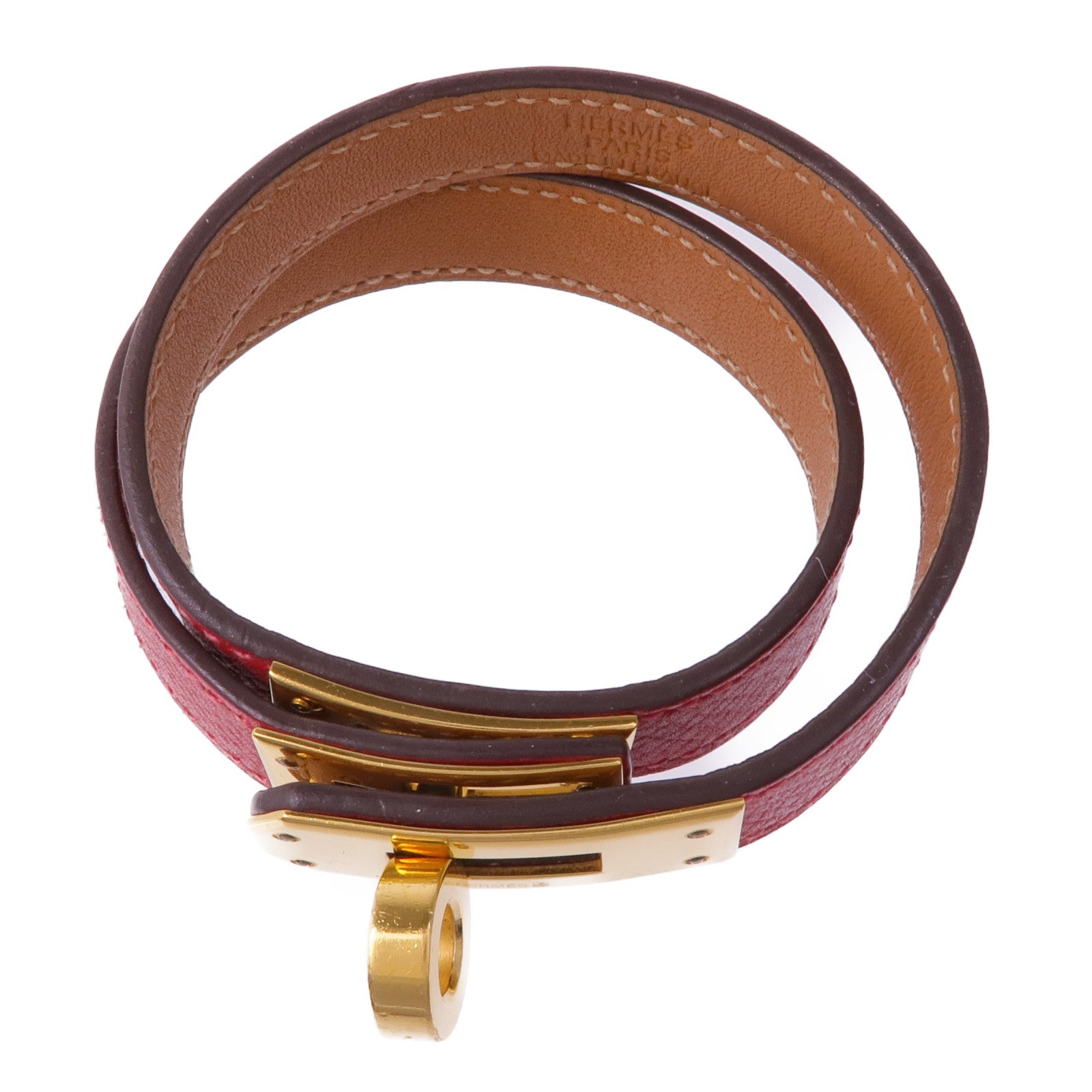 HERMES 【激減優惠】Epsom皮革Kelly Double Tour Bracelet手鏈