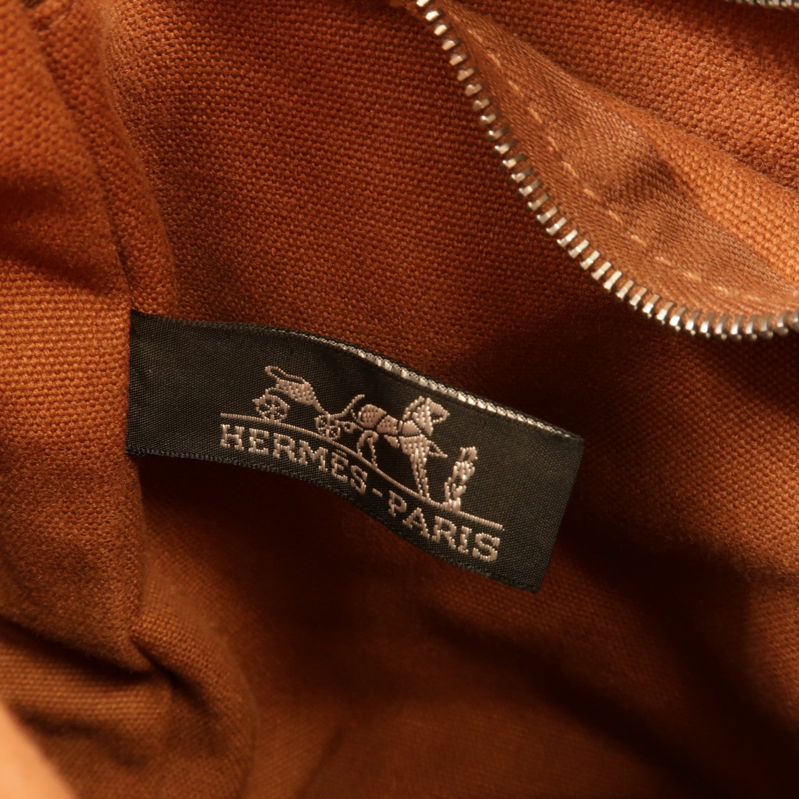 HERMES 帆布Saxo MM手挽袋