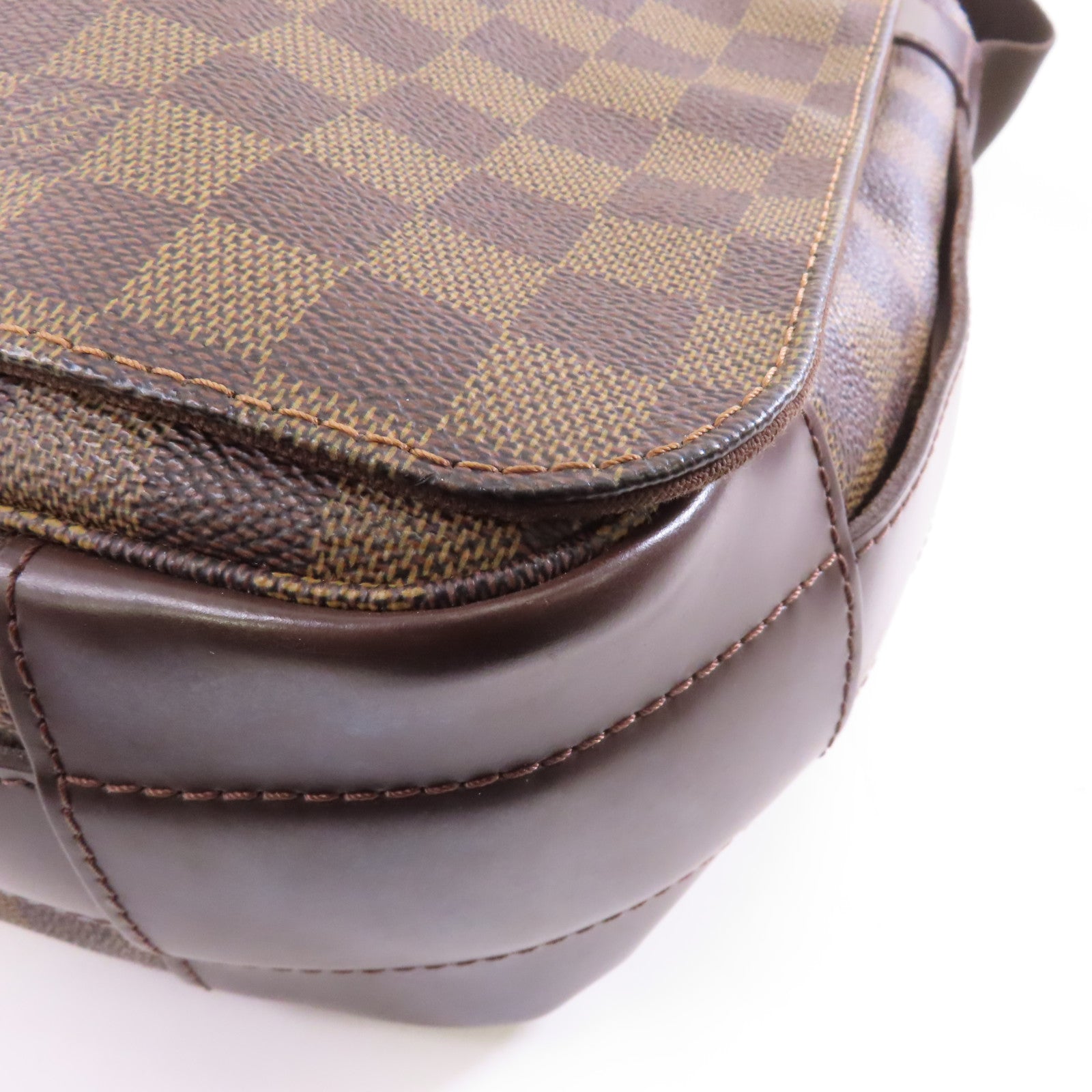 LOUIS VUITTON 【激減優惠】Damier Bastille金扣肩背袋棕色