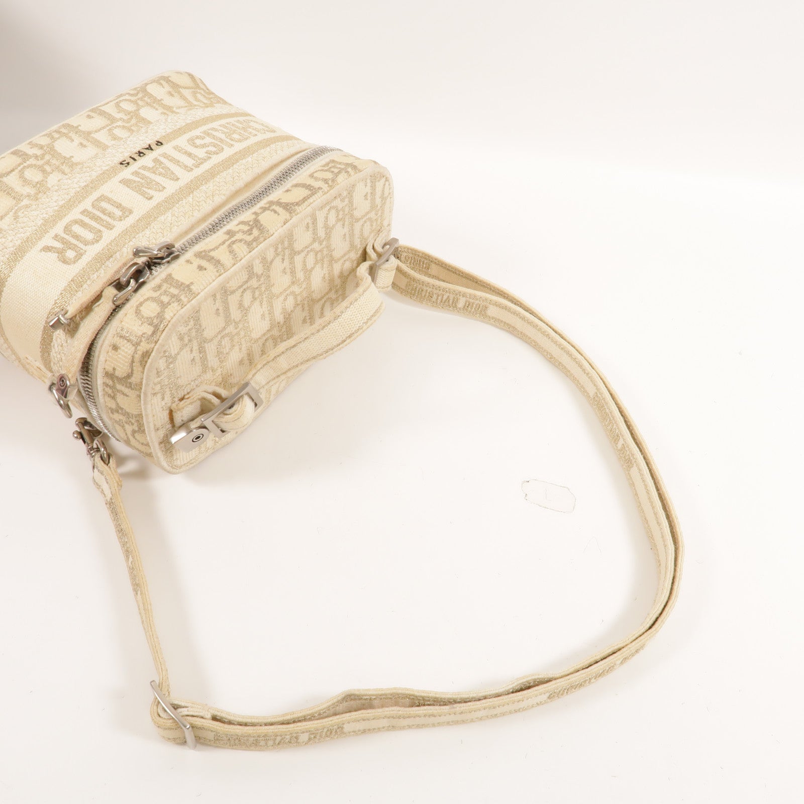 Dior 帆布Oblique Small Travel Vanity Case手挽肩背兩用袋