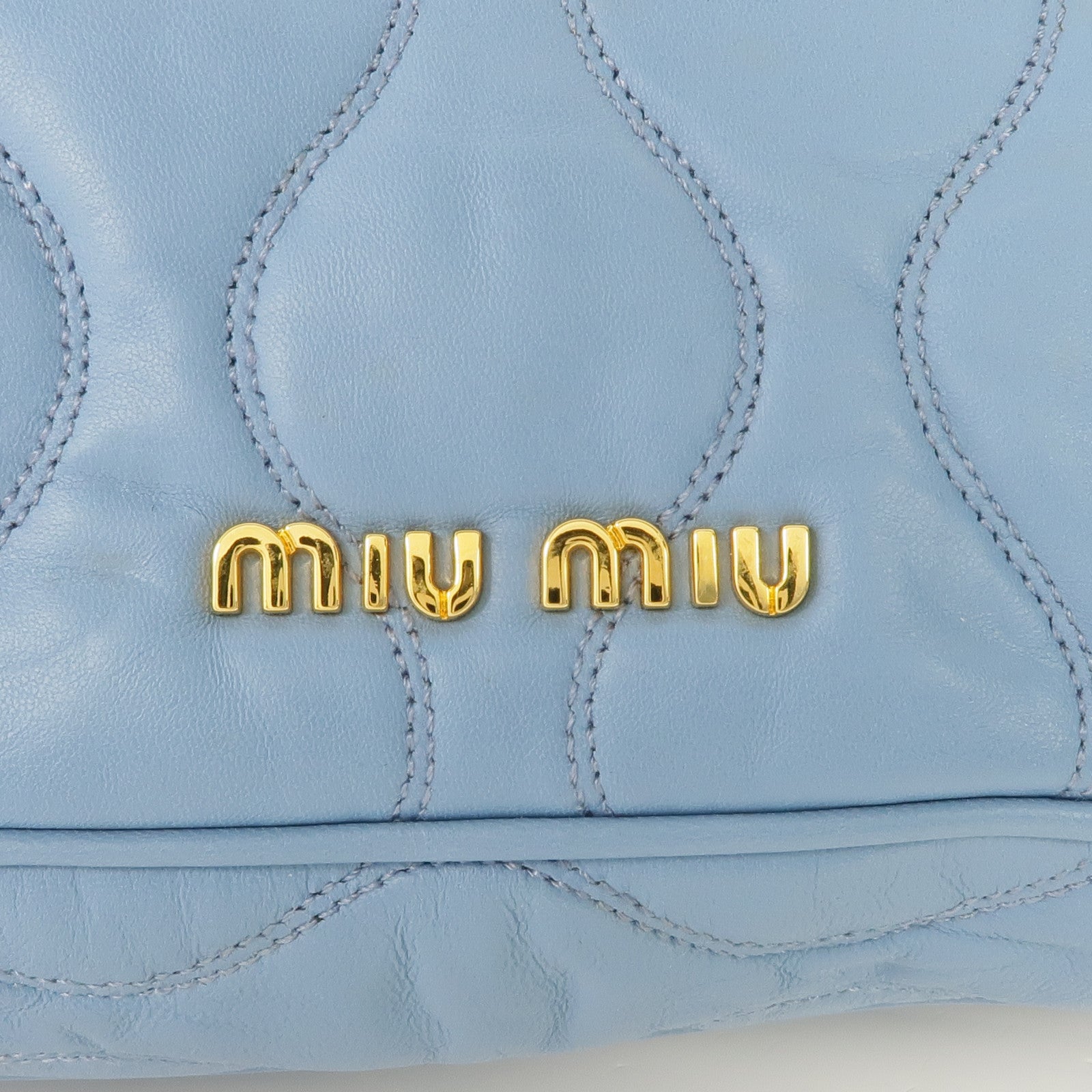 Miu Miu 羊皮皮革Chain Shoulder Bag金扣鏈帶肩背袋