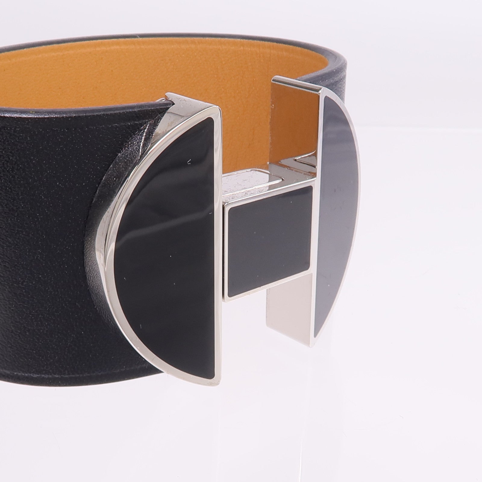 HERMES 【激減優惠】Swift皮革2022 Manchette Bracelet銀扣手鐲
