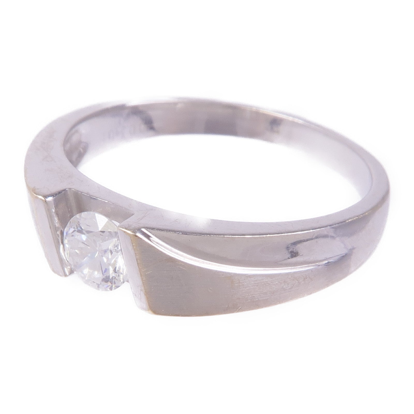 Jewelry Diamond Ring 18K White Gold US#8