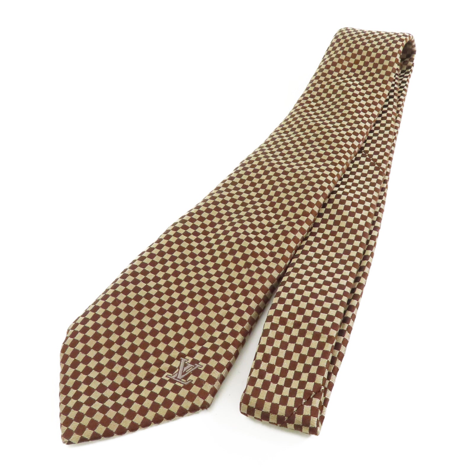 LOUIS VUITTON 絲質Necktie領帶啡色