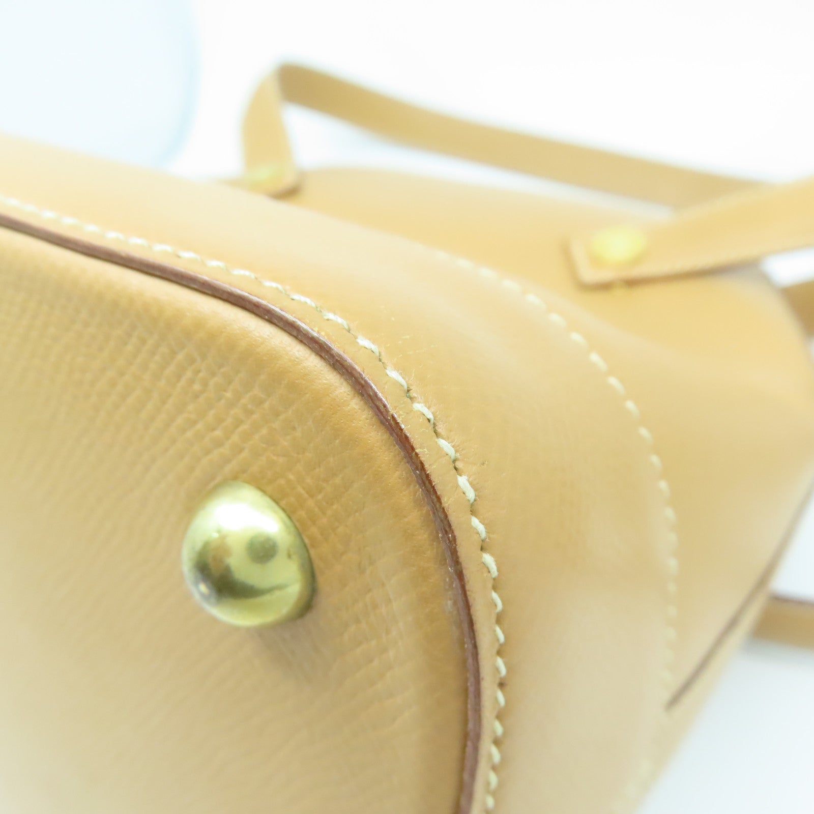 HERMES 【清倉大減價】Epsom皮革Shoulder Bag金扣手挽肩背兩用袋啡色