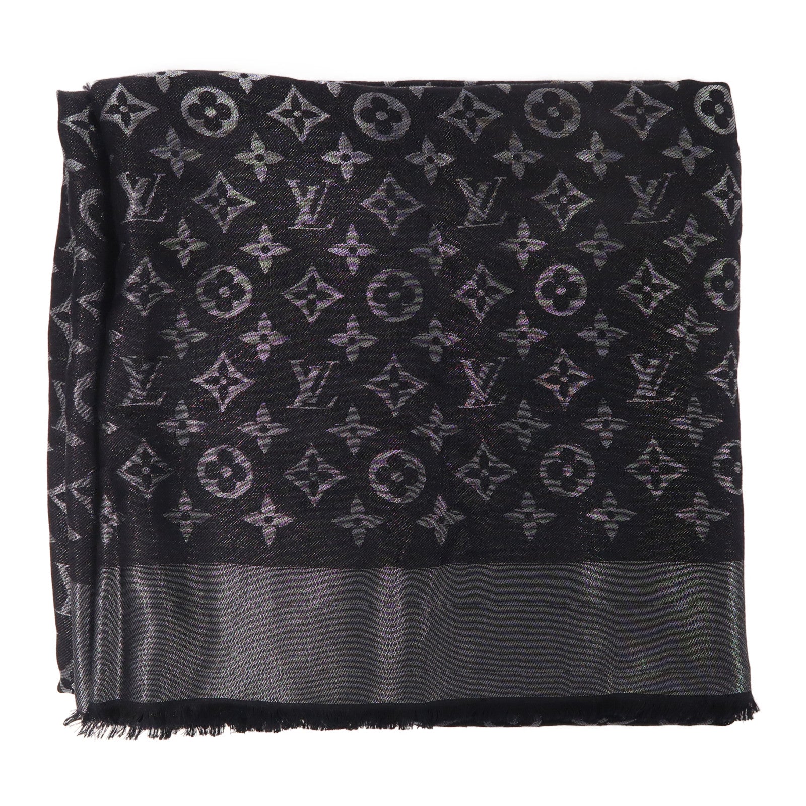 LOUIS VUITTON 絲質/金屬/羊毛Scarf圍巾