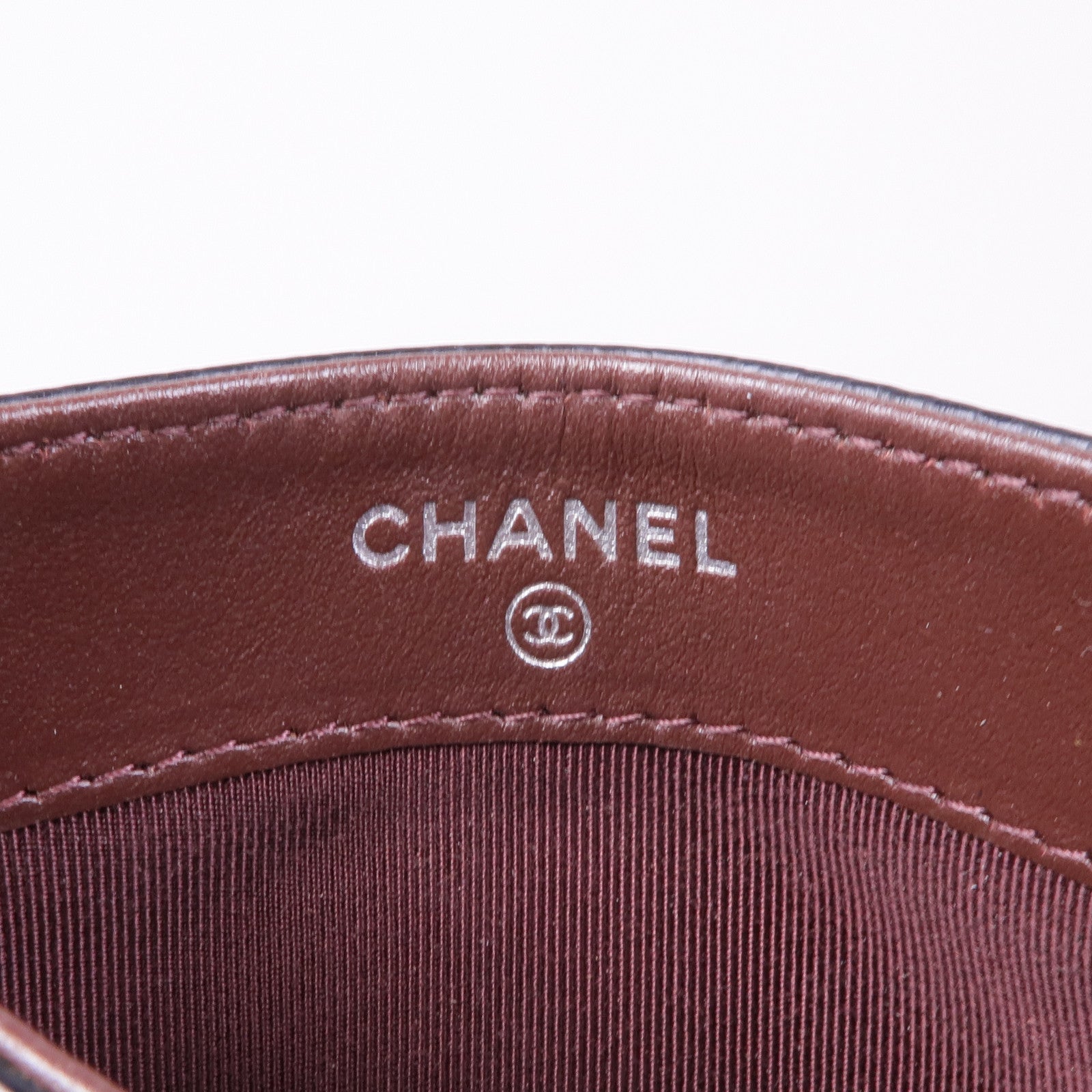 CHANEL 牛皮皮革Card Case銀扣卡片套