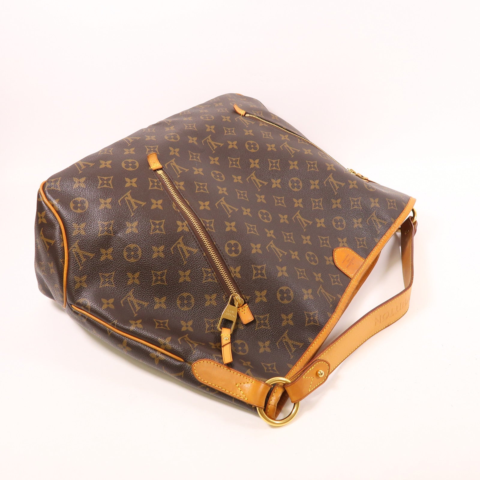 LOUIS VUITTON Monogram Delightful GM金扣肩背袋棕色