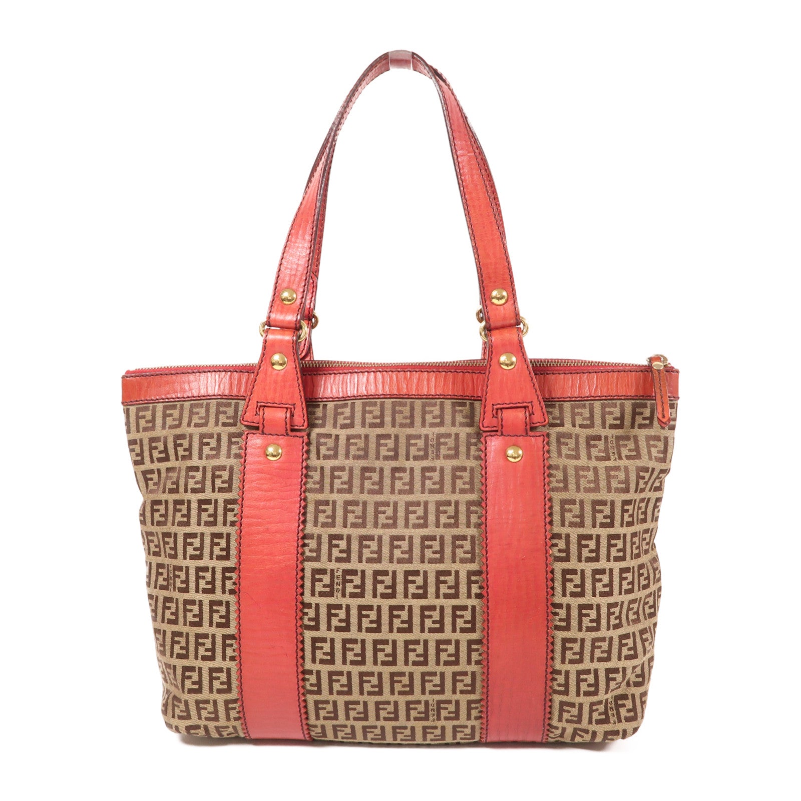 FENDI 【激減優惠】帆布Shoulder Bag金扣肩背袋