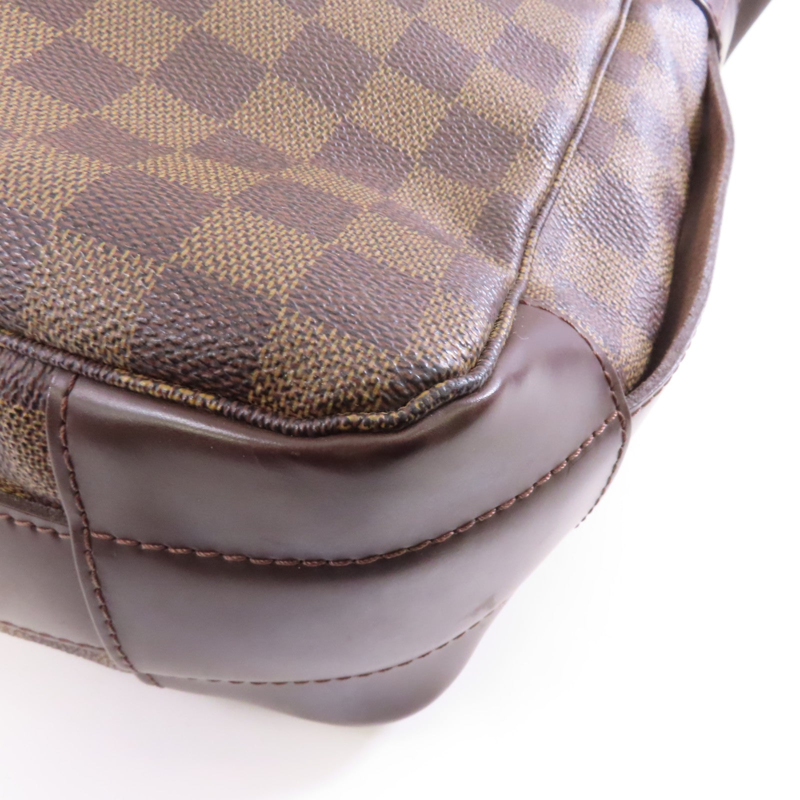 LOUIS VUITTON 【激減優惠】Damier Bastille金扣肩背袋棕色