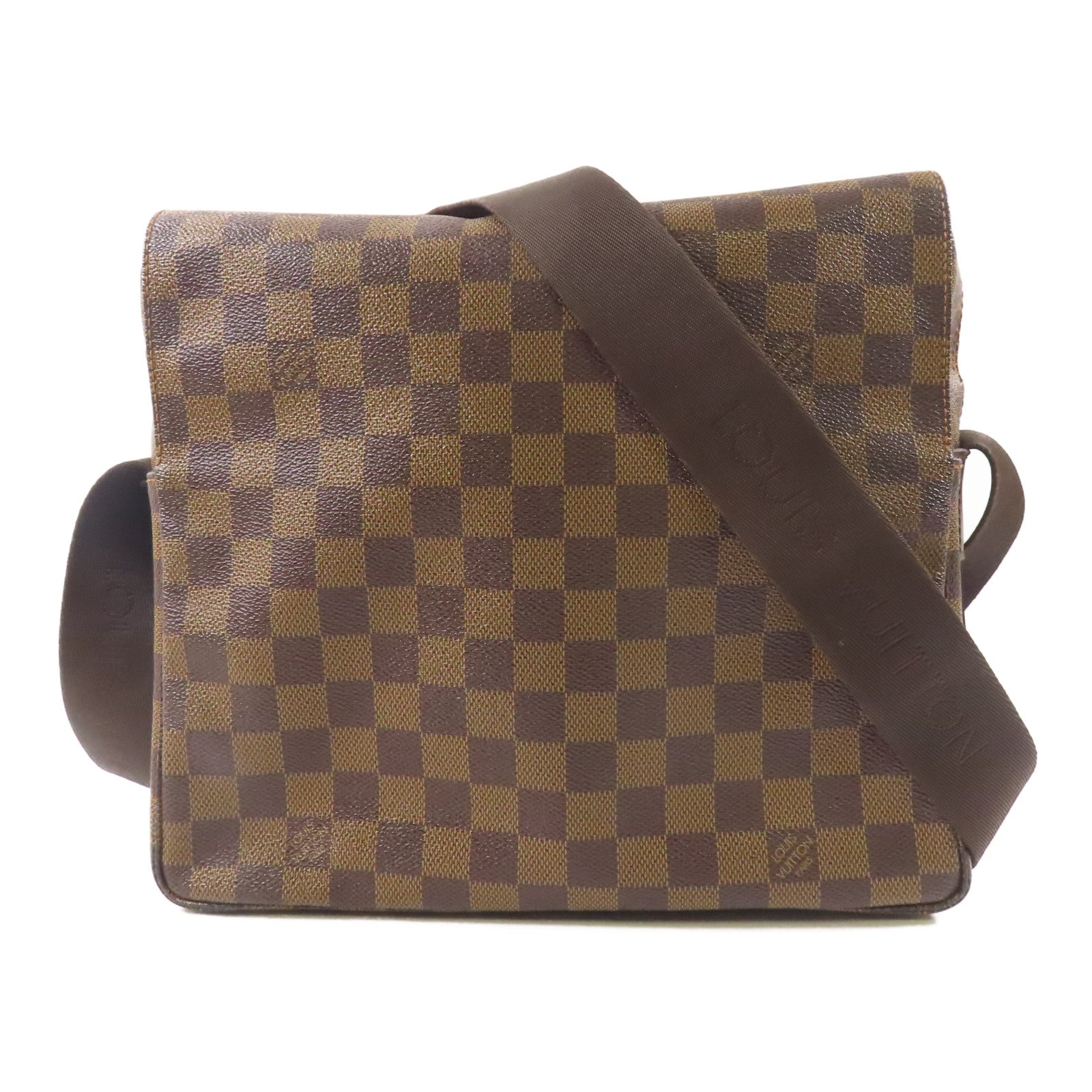 LOUIS VUITTON LV GHW Naviglio Shoulder Messenger Bag N45255 Damier Brown