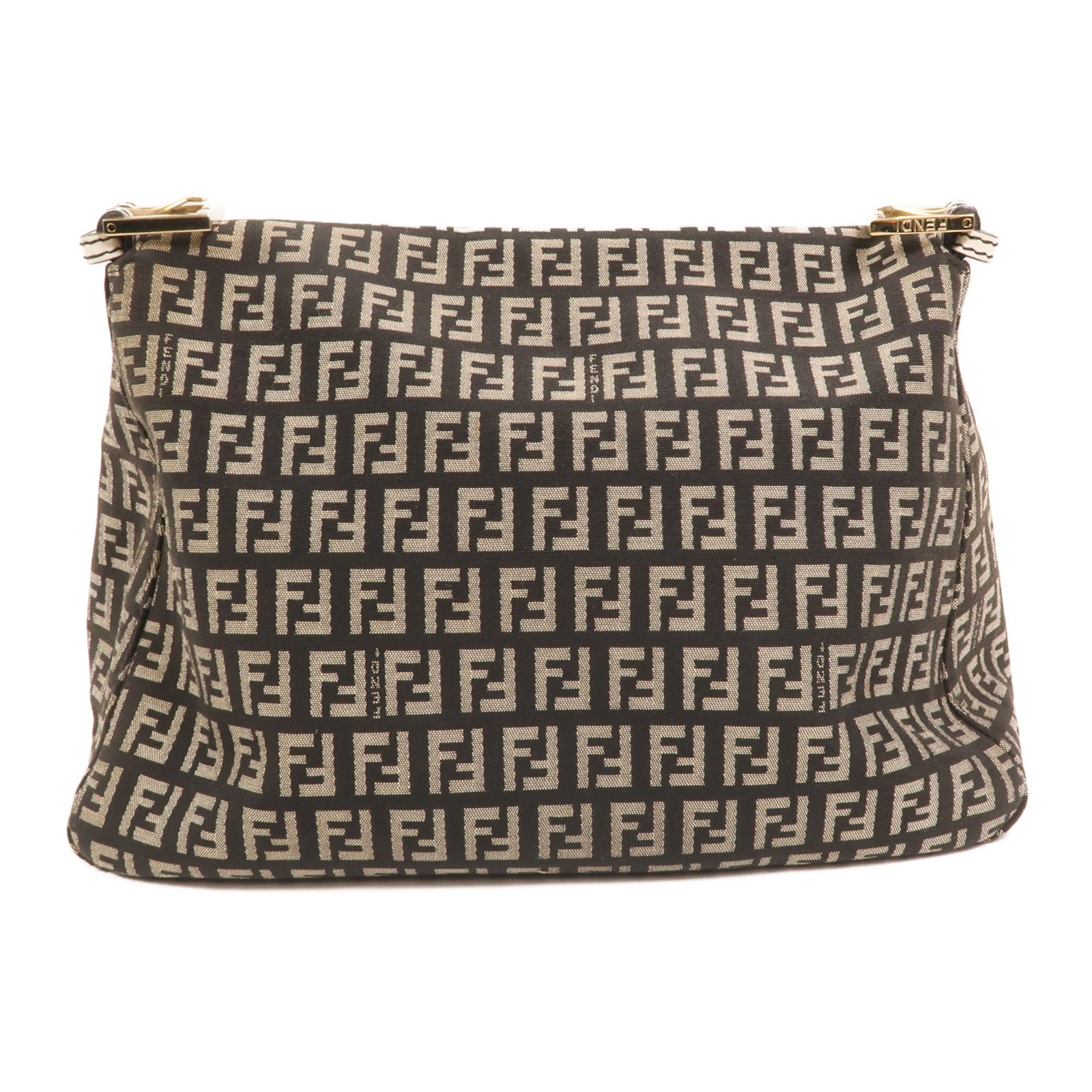 FENDI 帆布Mamma Baguette金扣肩背袋
