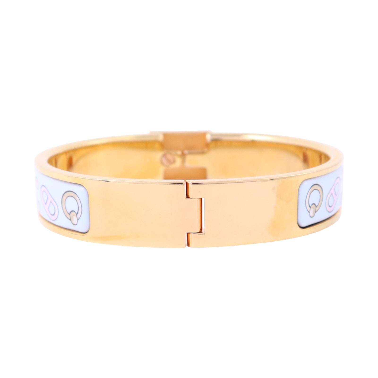 HERMES 金屬/琺瑯Clic Cadenas Bracelet金扣手鏈