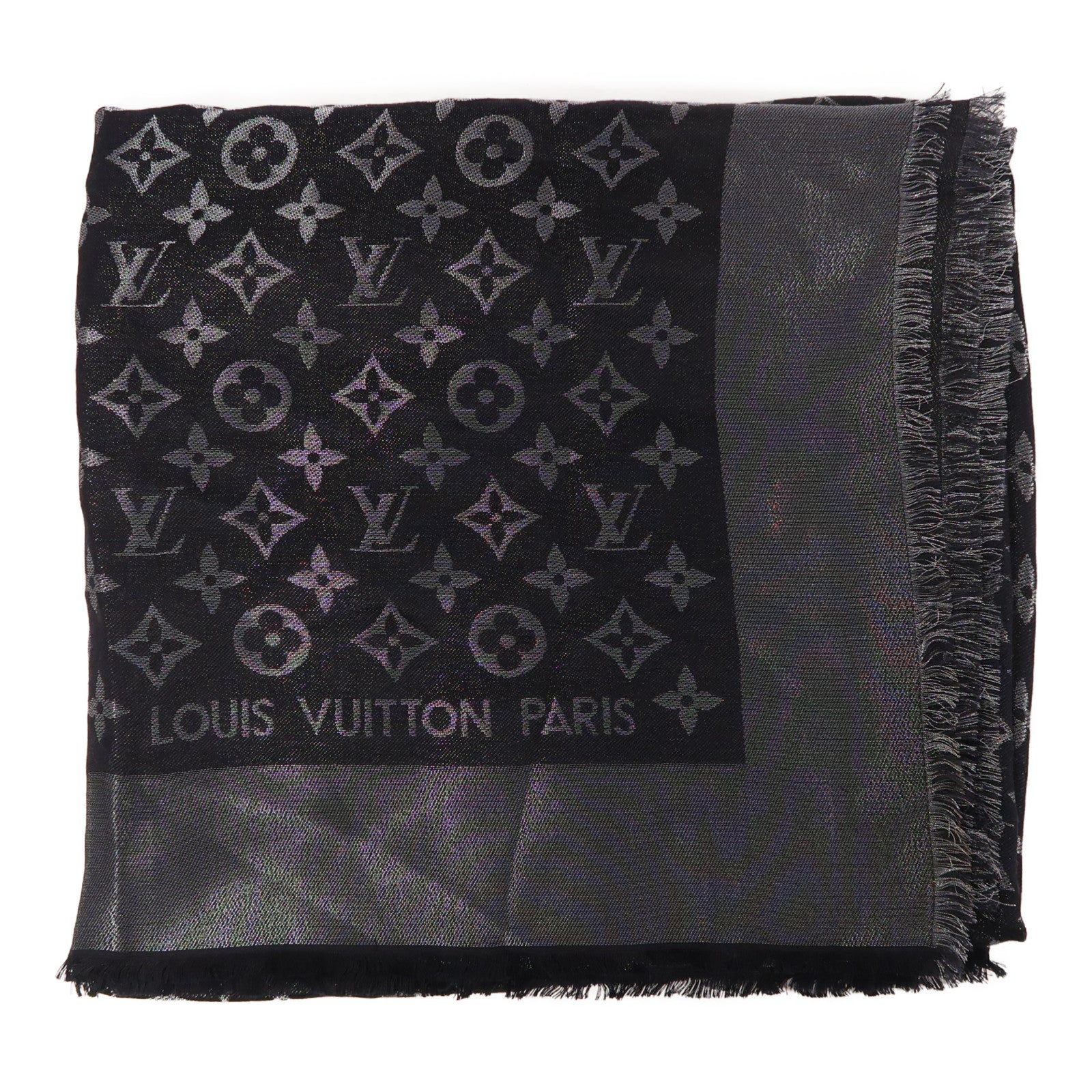 LOUIS VUITTON 絲質/金屬/羊毛Scarf圍巾