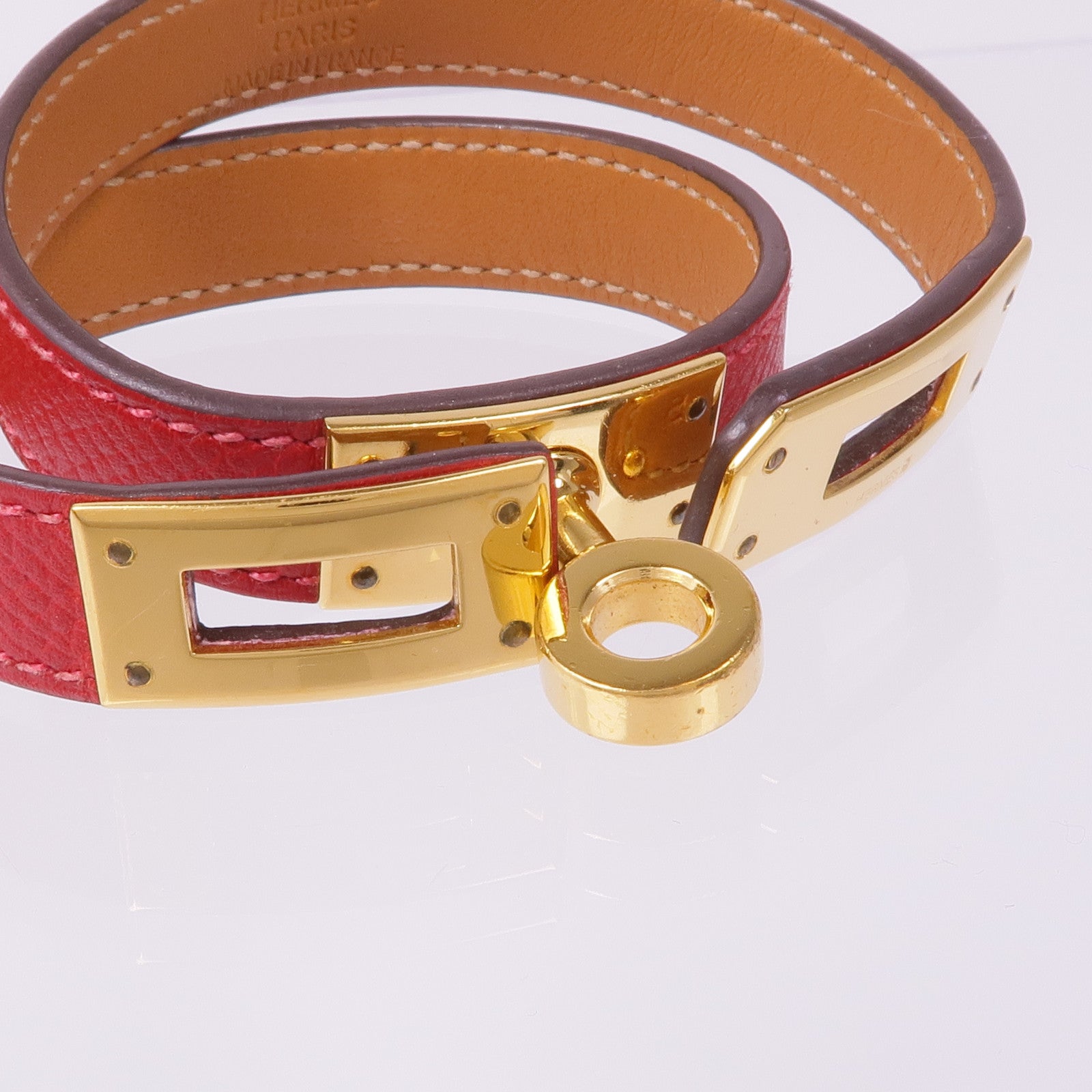 HERMES 【激減優惠】Epsom皮革Kelly Double Tour Bracelet手鏈