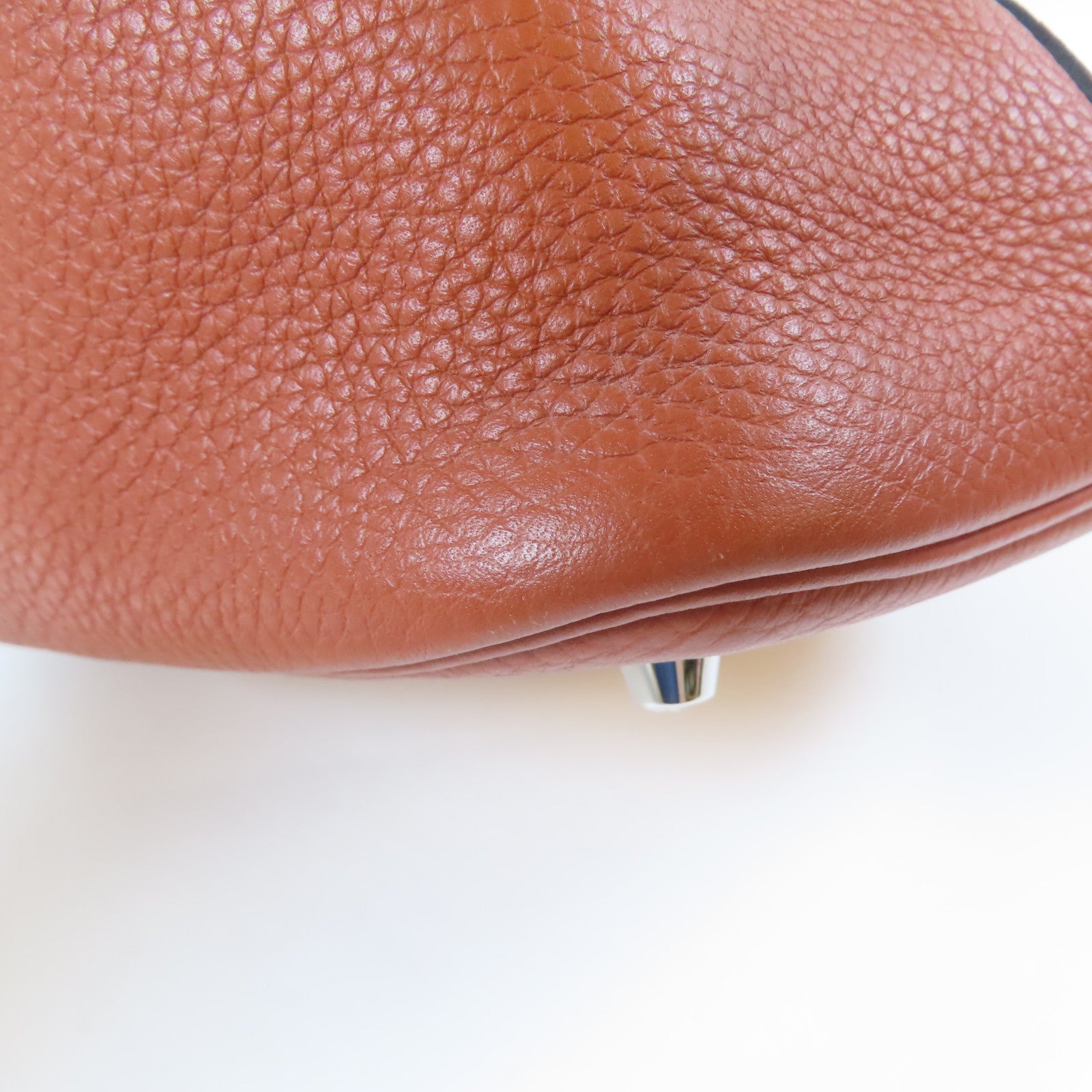 HERMES Clemence皮革Picotin Lock銀扣手挽袋啡色