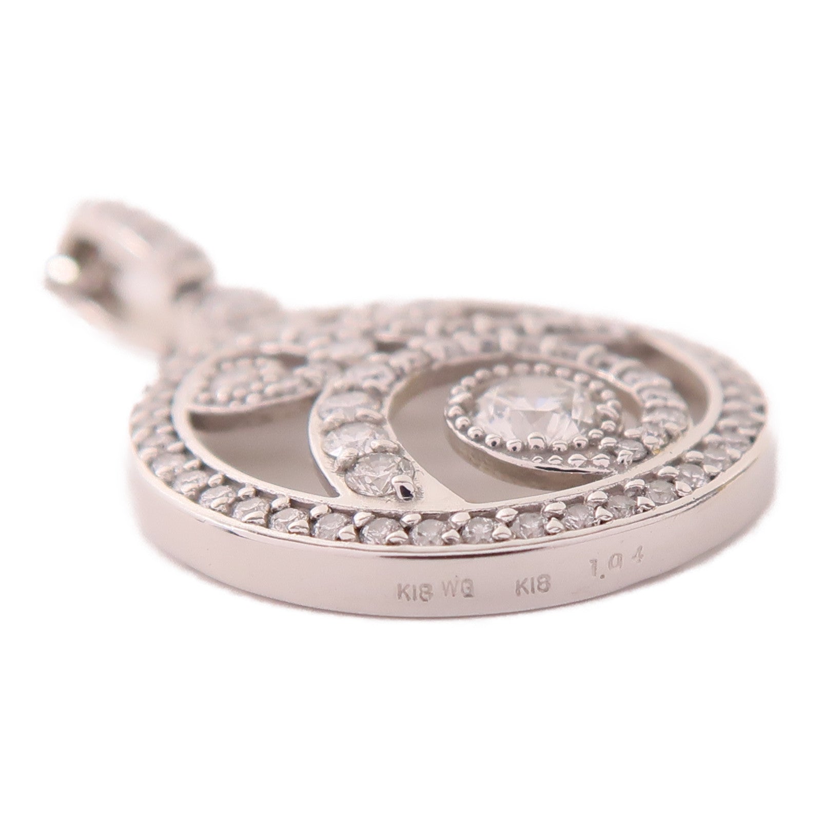 Jewelry 1.04ct Diamond Necklace 6.8g 18K White Gold