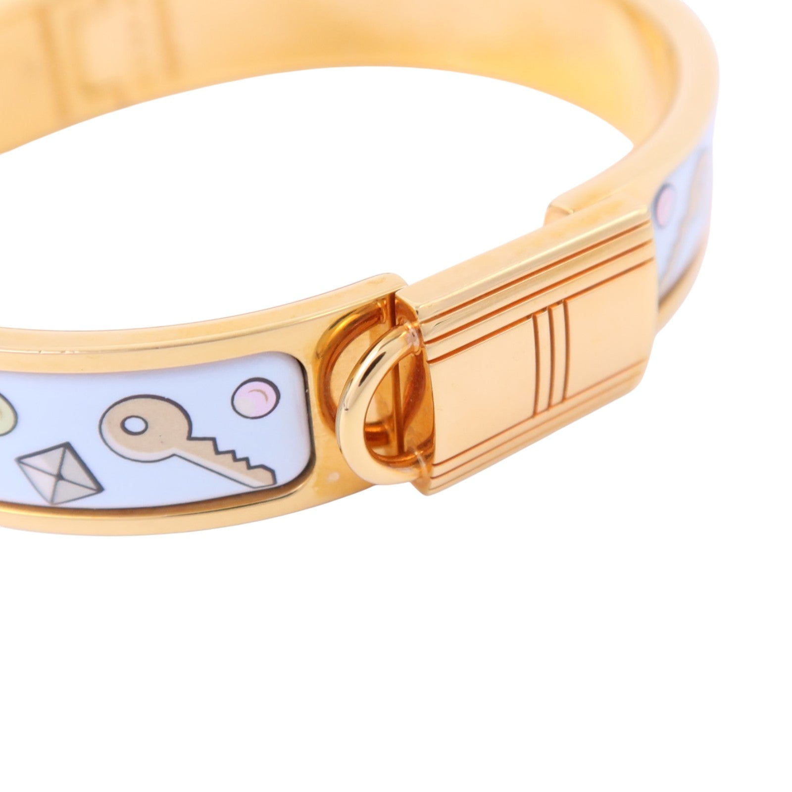 HERMES 金屬/琺瑯Clic Cadenas Bracelet金扣手鏈