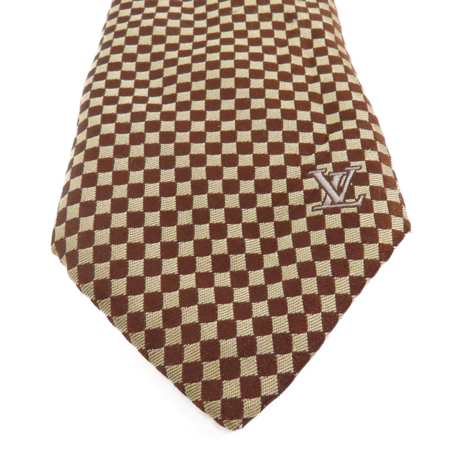 LOUIS VUITTON 絲質Necktie領帶啡色