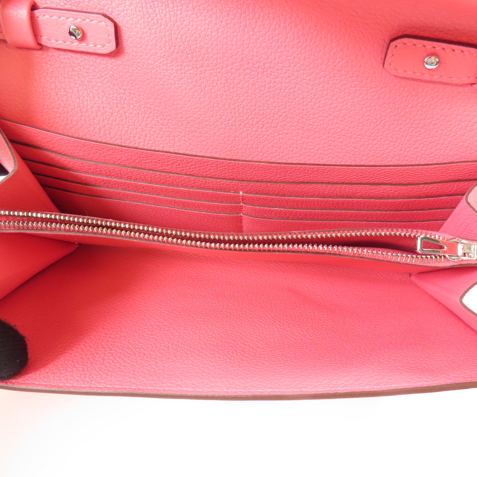 HERMES Evercolor皮革Constance To Go銀扣肩背袋Roze Azalee