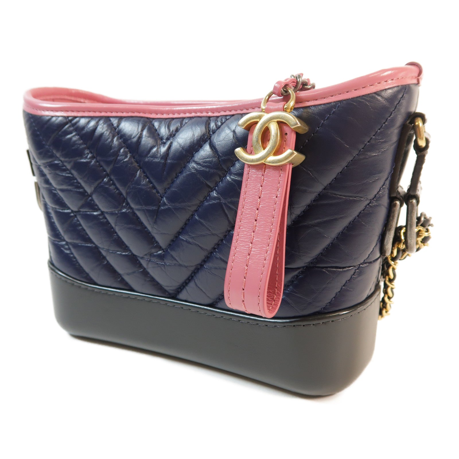 CHANEL 牛皮皮革Small Gabrielle鏈帶肩背袋