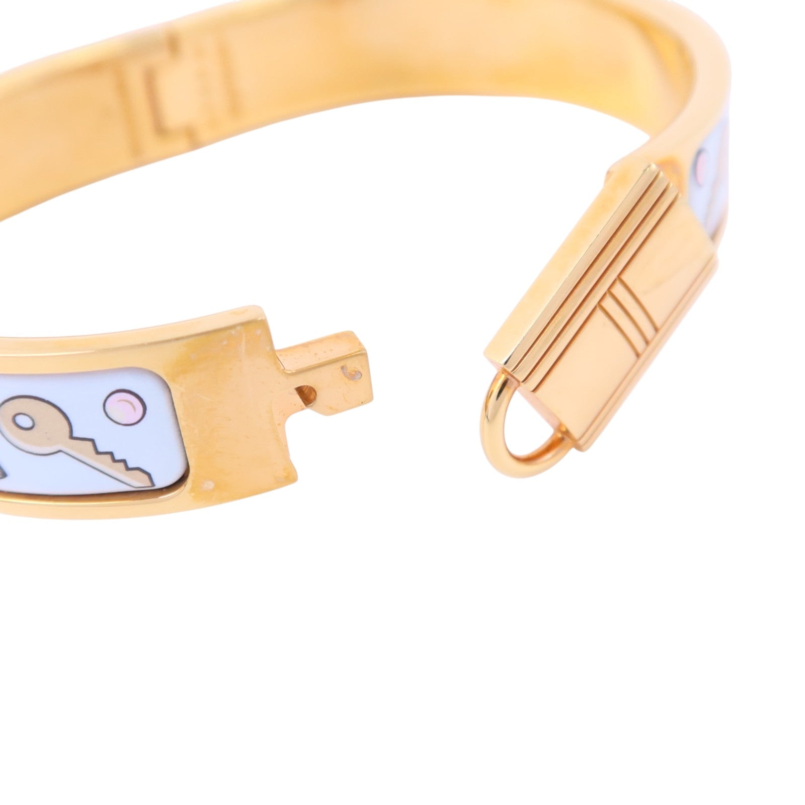 HERMES 金屬/琺瑯Clic Cadenas Bracelet金扣手鏈